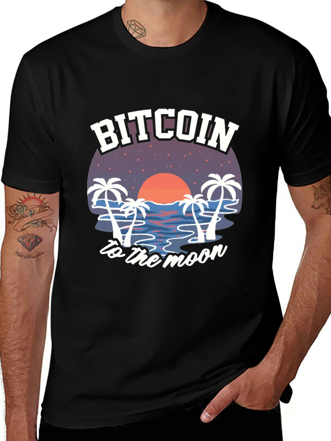 Bitcoin to the Moon Graphic Tee