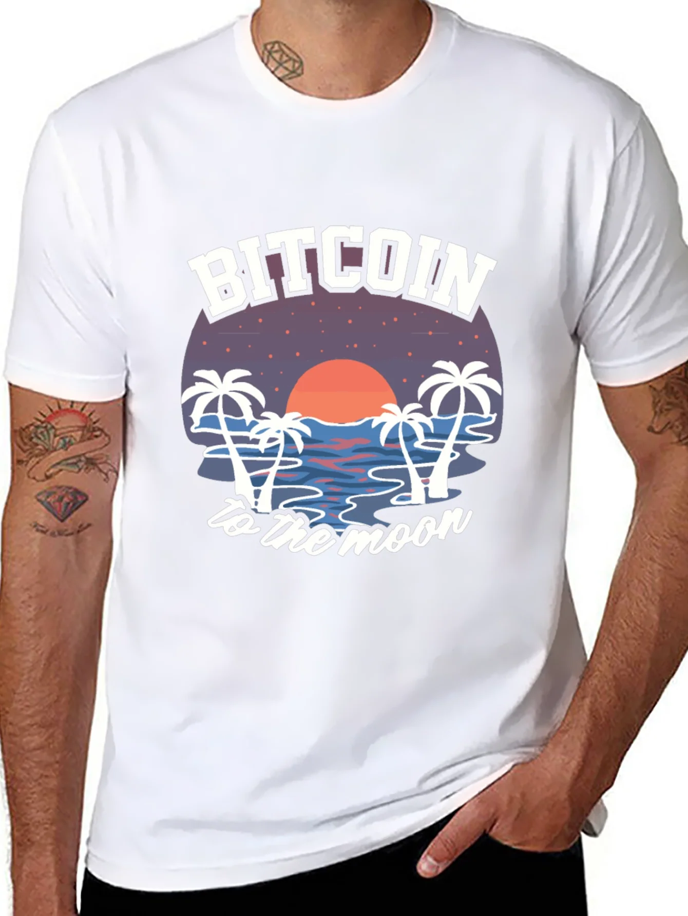 Bitcoin to the Moon Graphic Tee