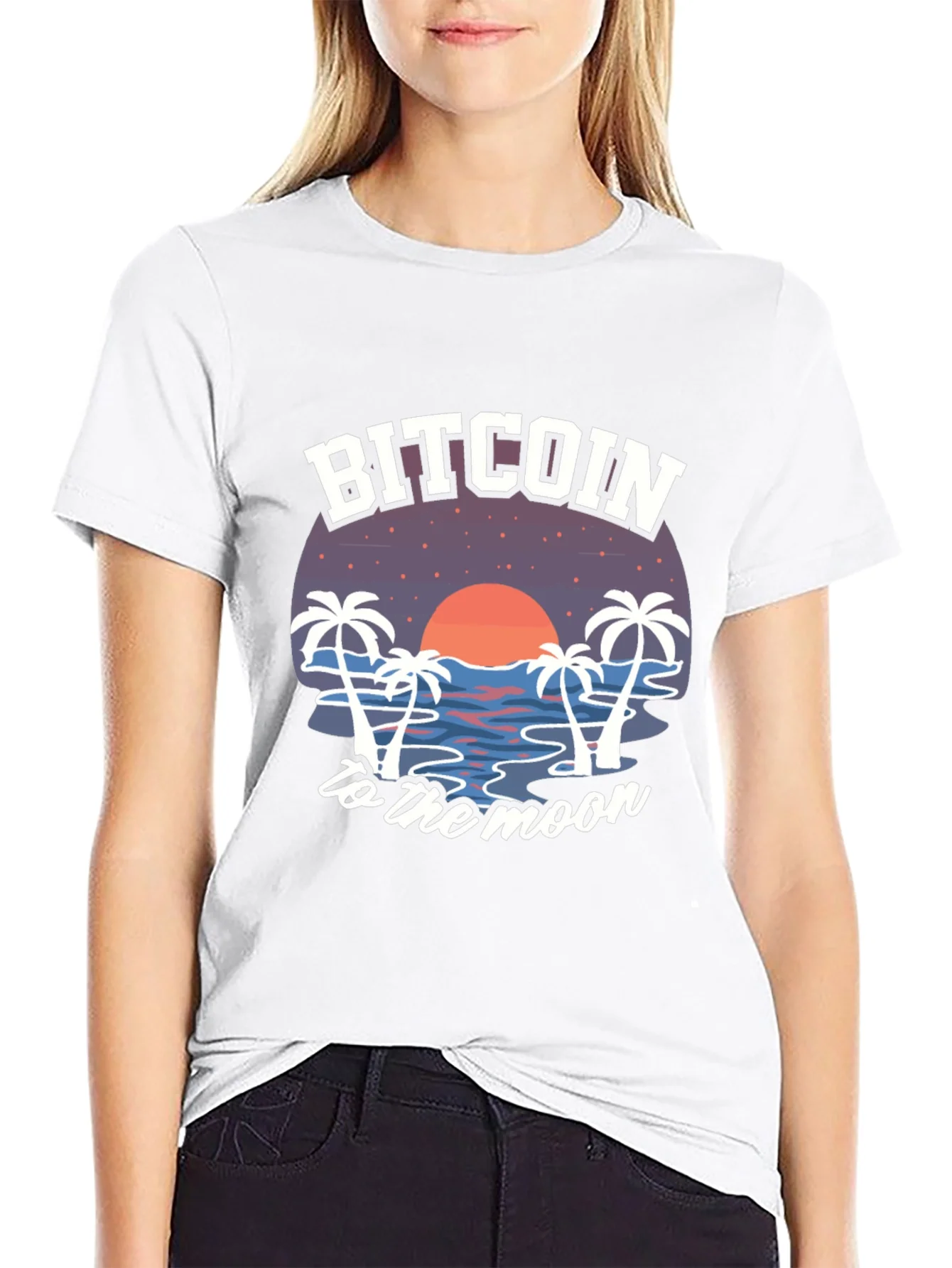 Bitcoin to the Moon Graphic Tee