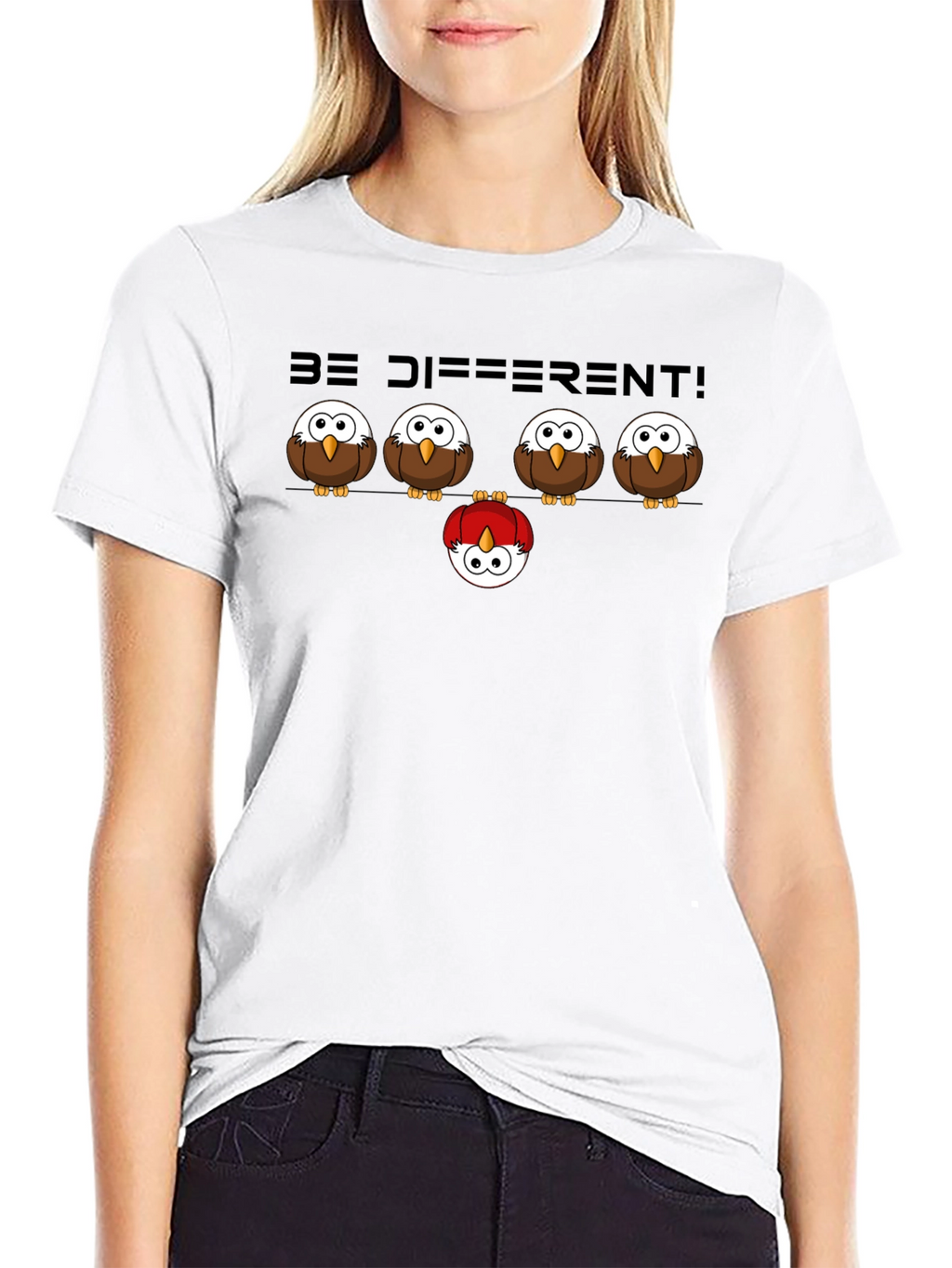 Be Different Owl Graphic T-Shirt