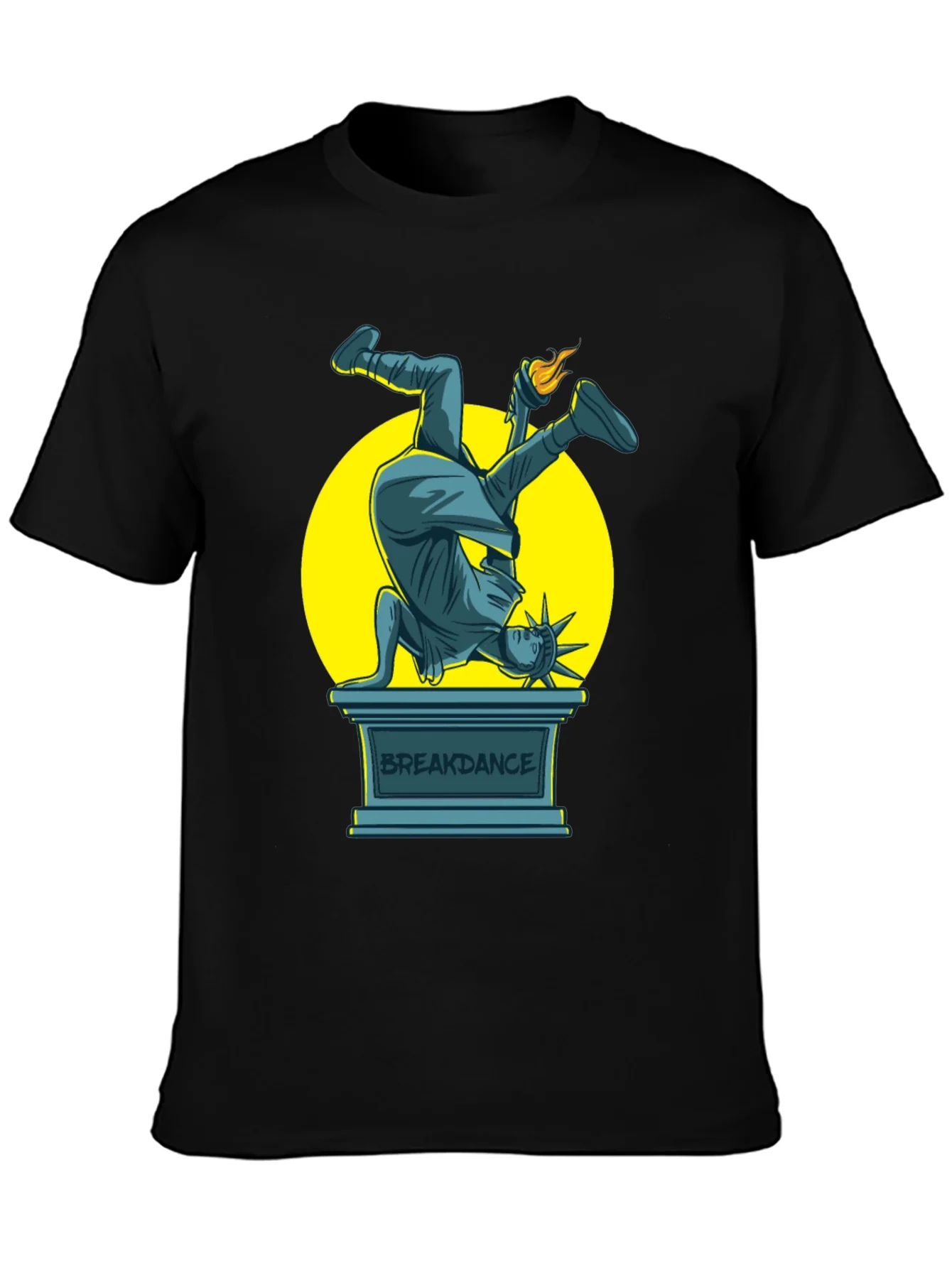 Breakdance Liberty Graphic Tee - Cool & Stylish Black T-Shirt