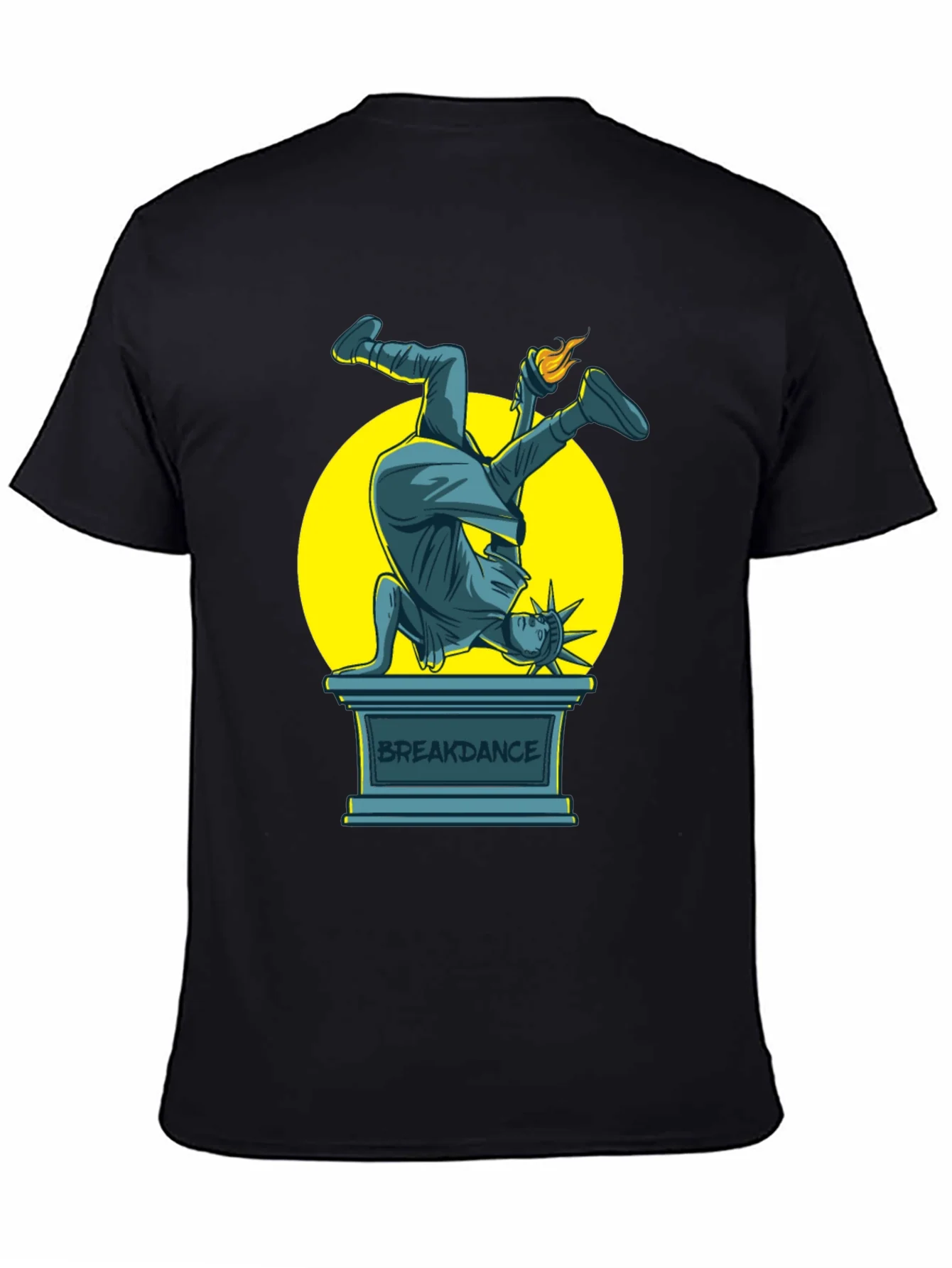 Breakdance Liberty Graphic Tee - Cool & Stylish Black T-Shirt