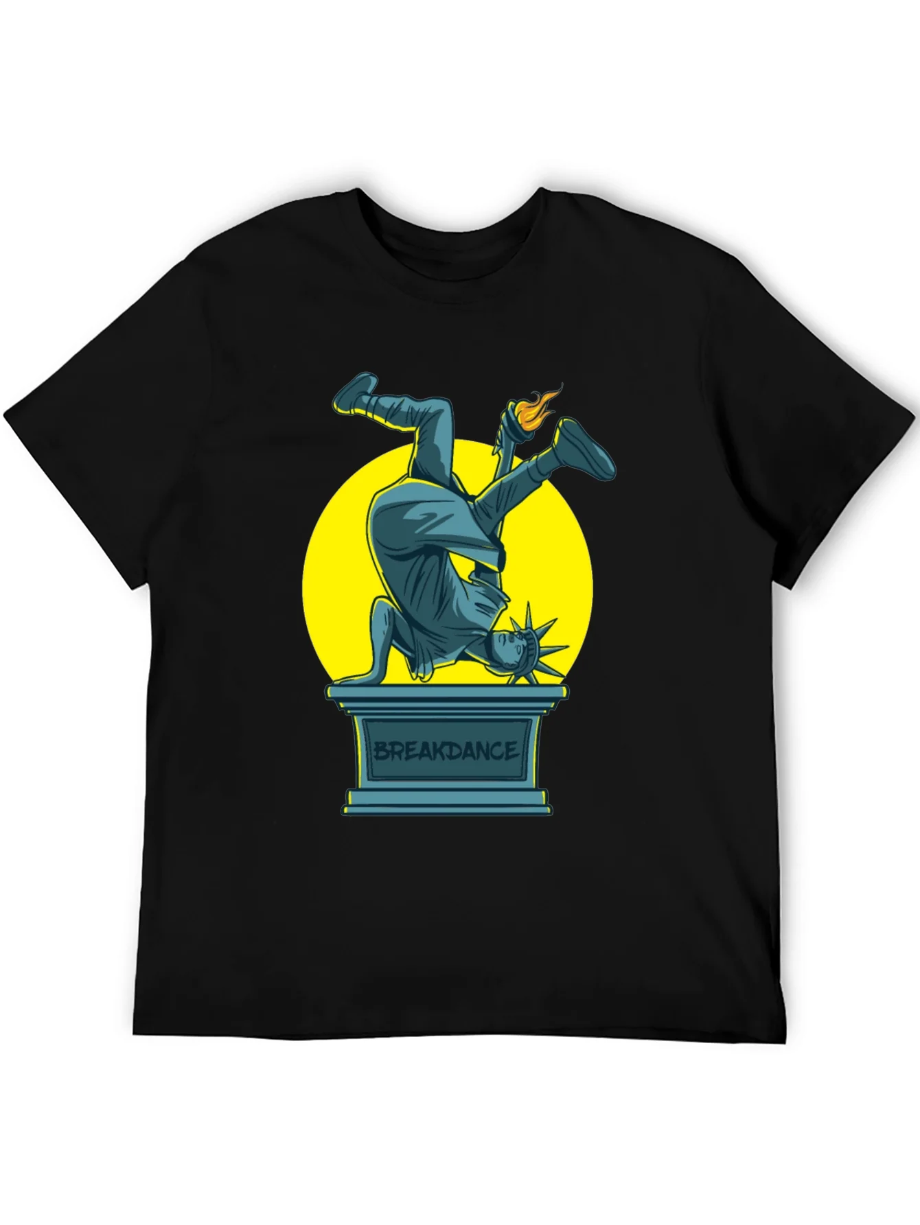 Breakdance Liberty Graphic Tee - Cool & Stylish Black T-Shirt