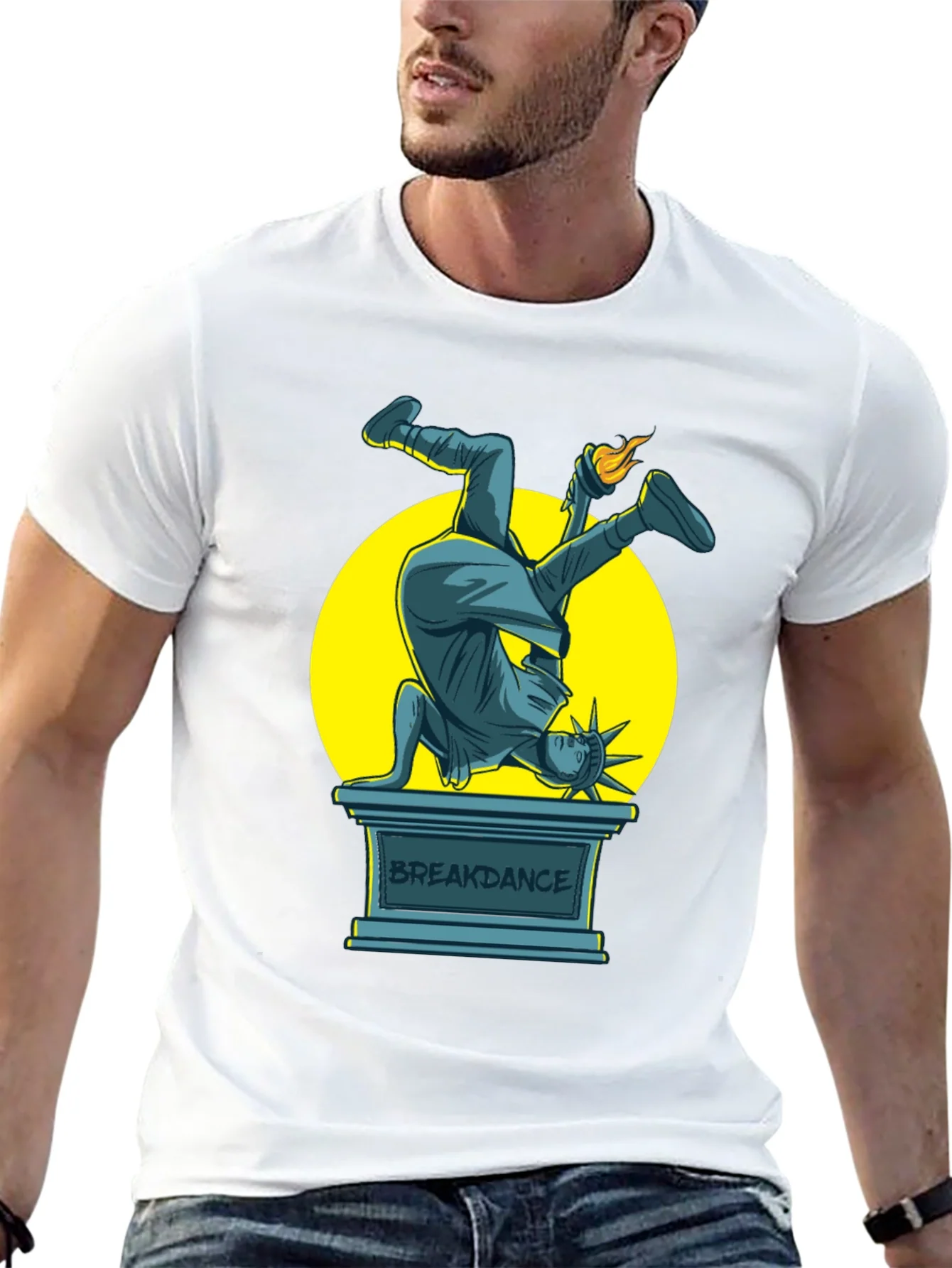 Breakdance Liberty Graphic Tee - Cool & Stylish Black T-Shirt