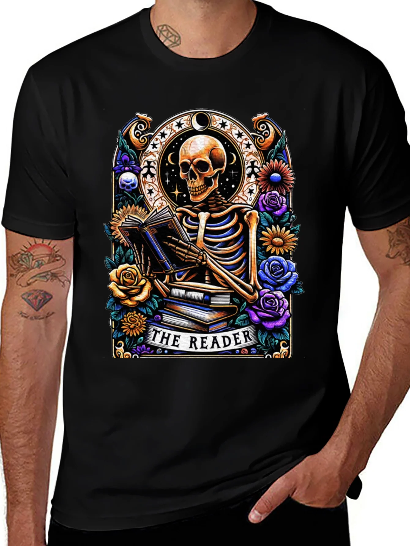 The Reader Skeleton Graphic T-Shirt