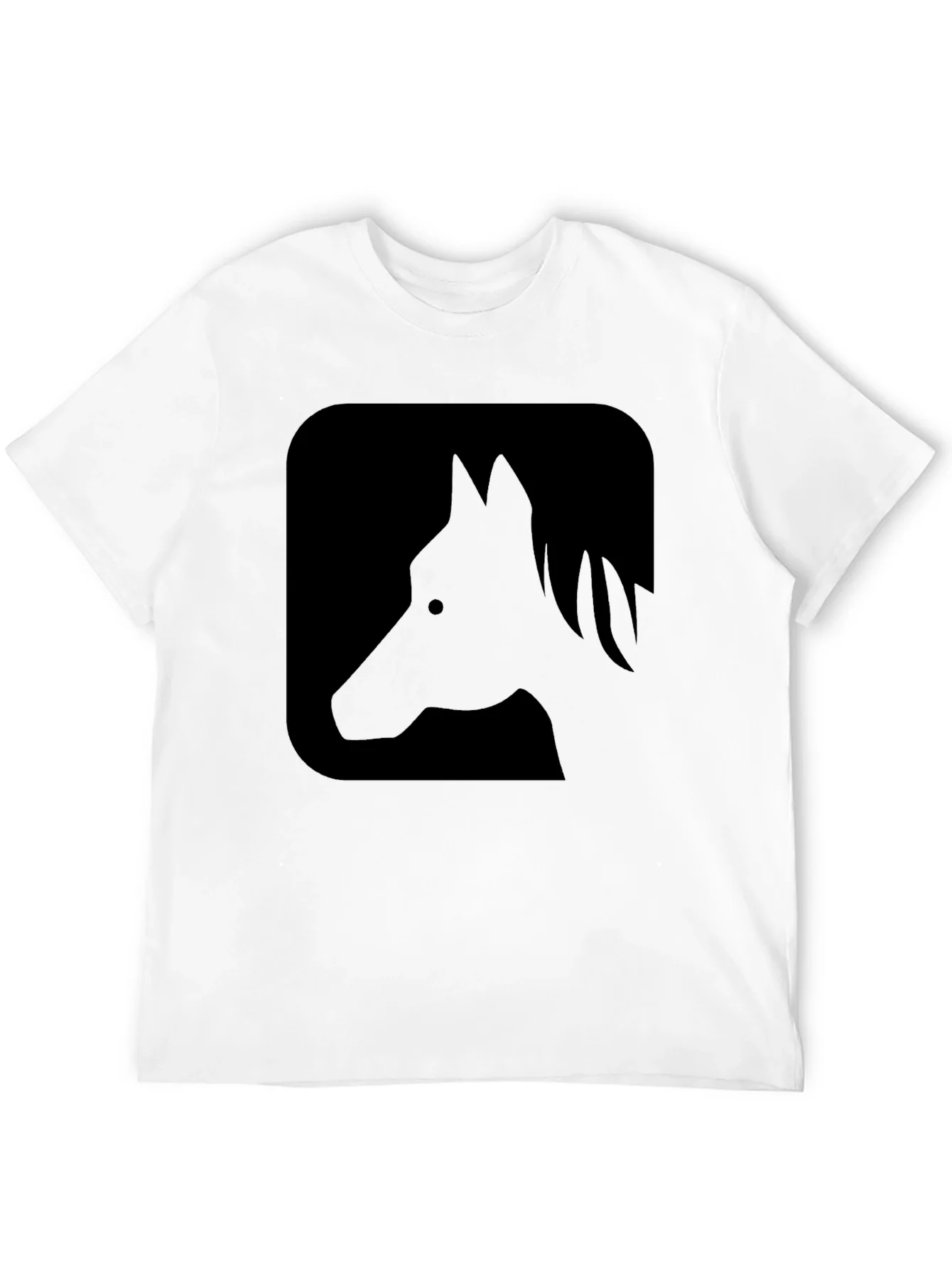 Black Horse Silhouette Graphic Tee - Casual Comfort