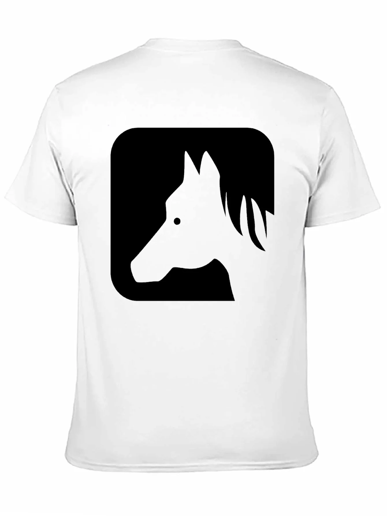 Black Horse Silhouette Graphic Tee - Casual Comfort