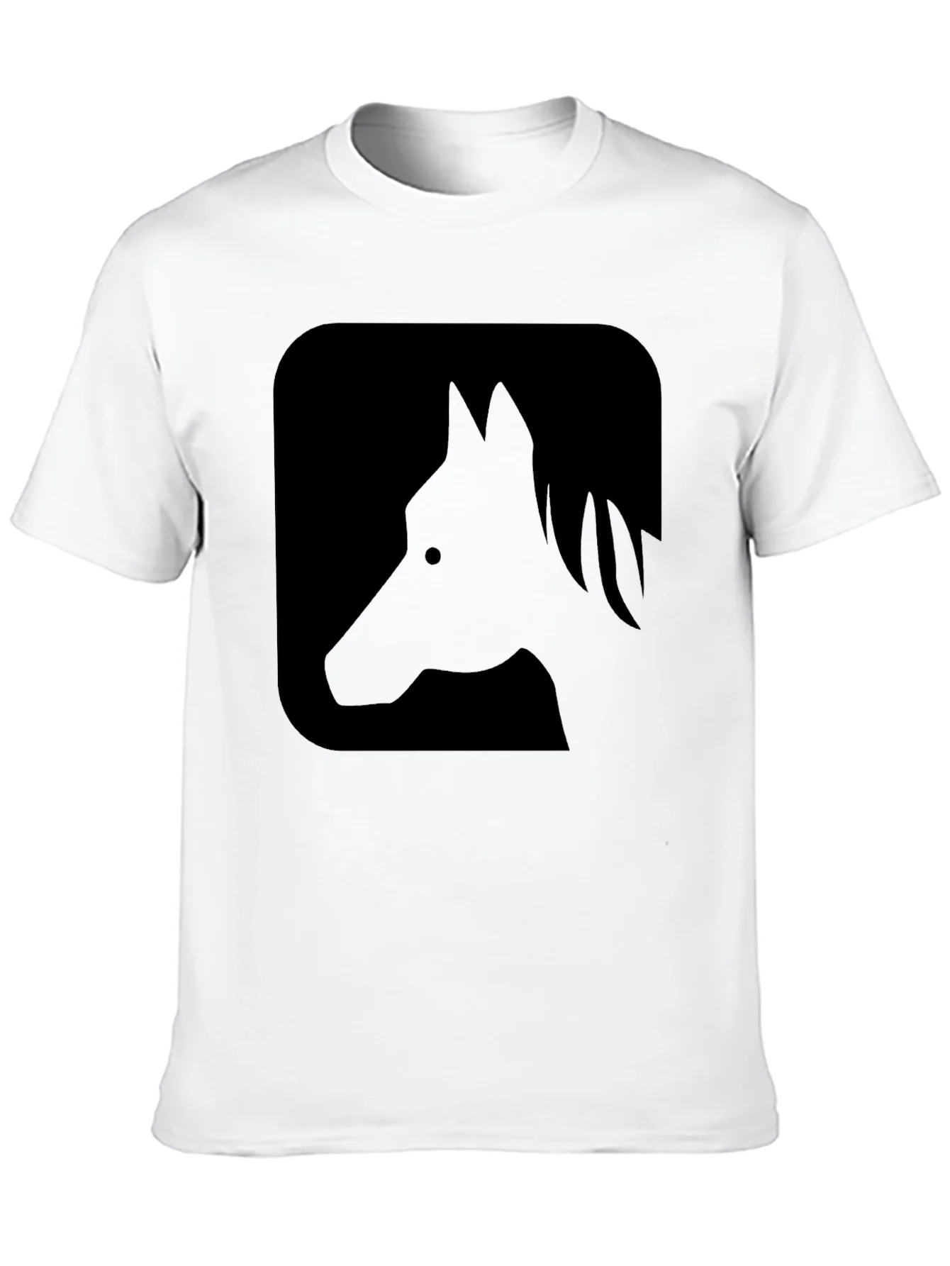 Black Horse Silhouette Graphic Tee - Casual Comfort