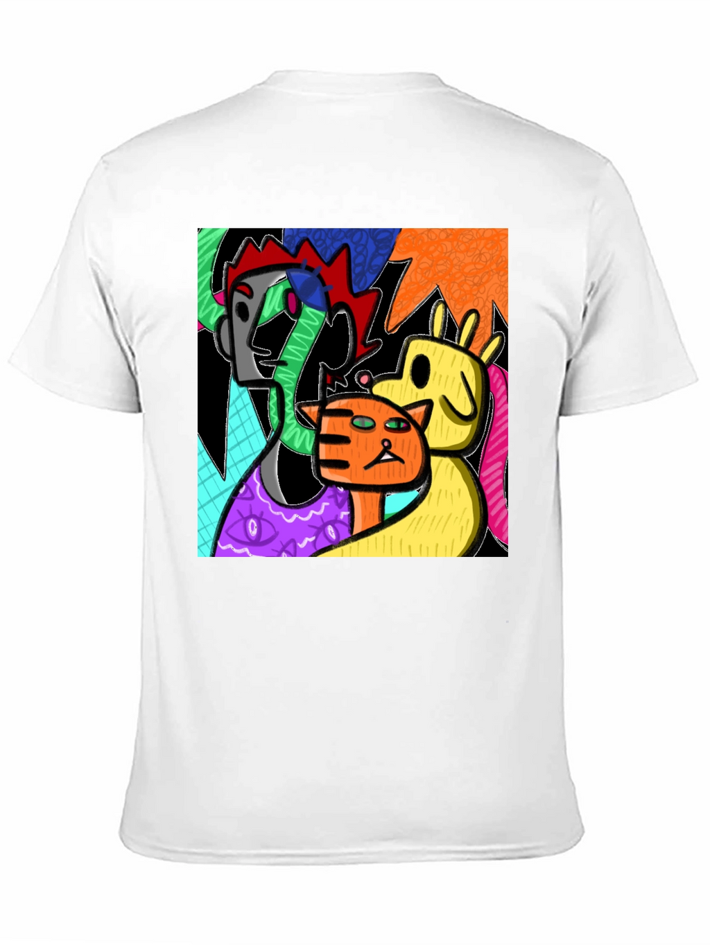 Abstract Art Graphic Print Crew Neck T-Shirt