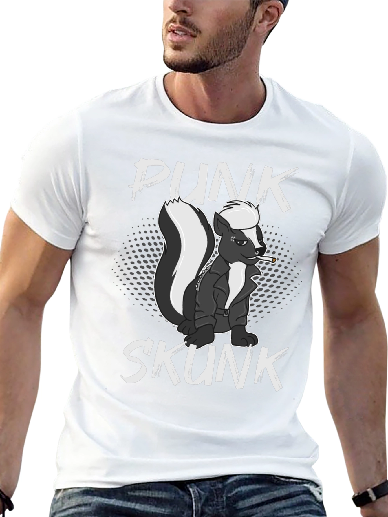 Punk Skunk Graphic Tee - Black T-Shirt