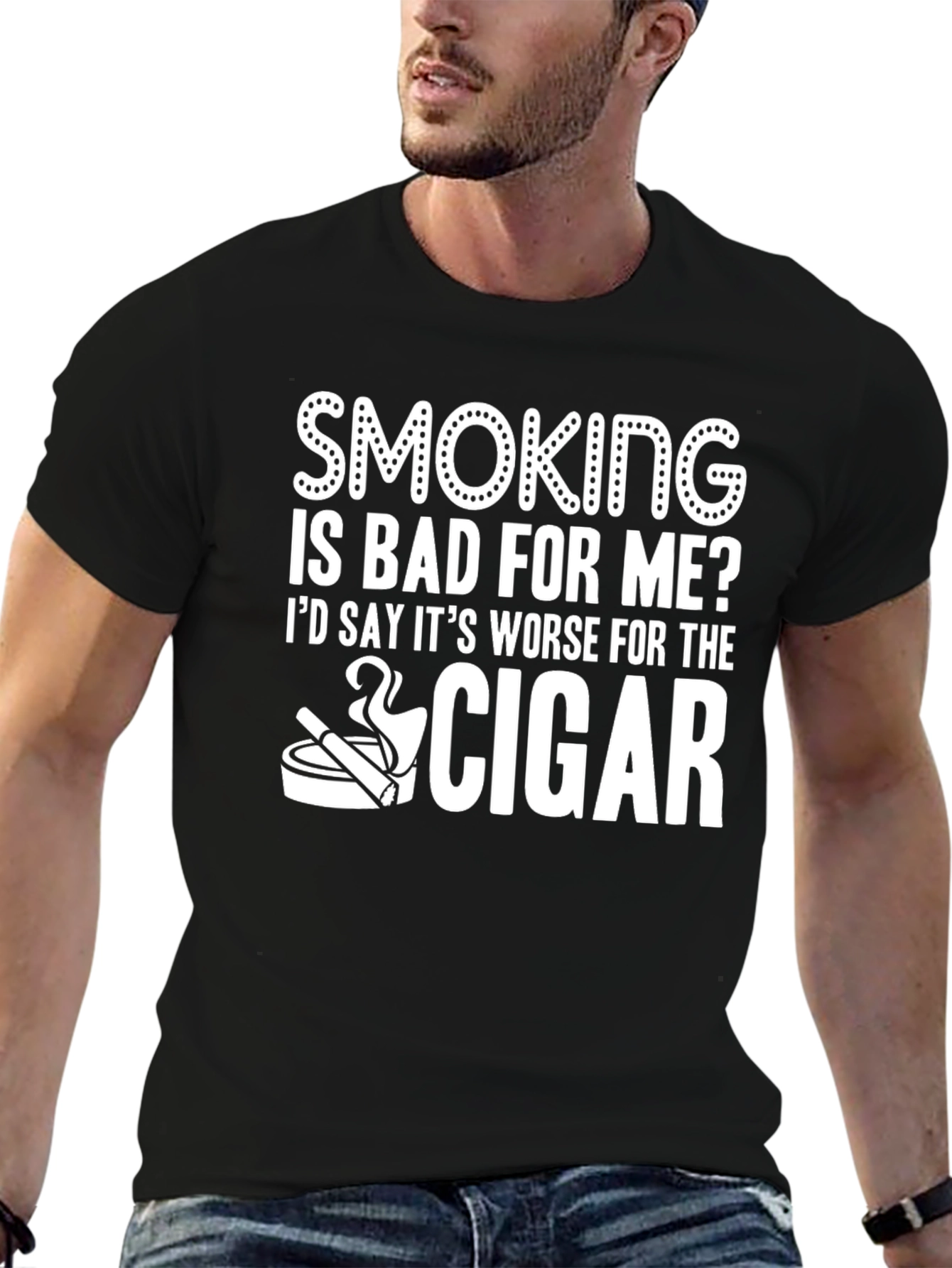 Smoking Is Bad For Me? Cigar Graphic T-Shirt