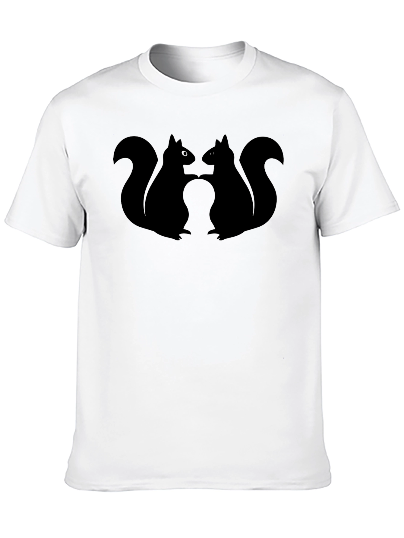 Squirrel Silhouette Graphic Tee - Black
