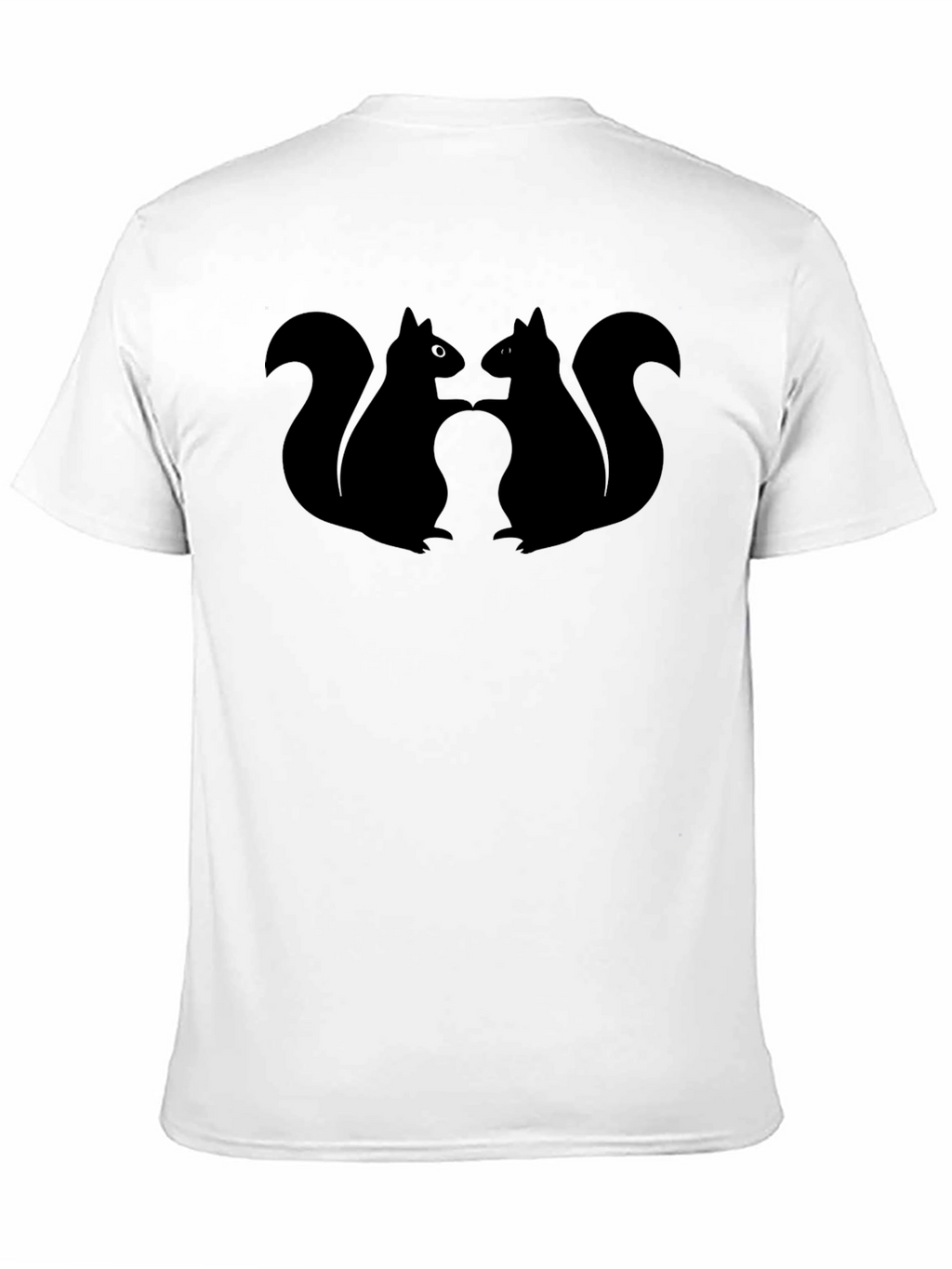 Squirrel Silhouette Graphic Tee - Black