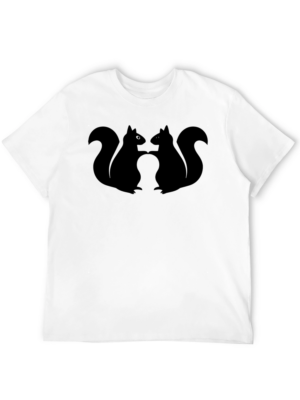 Squirrel Silhouette Graphic Tee - Black