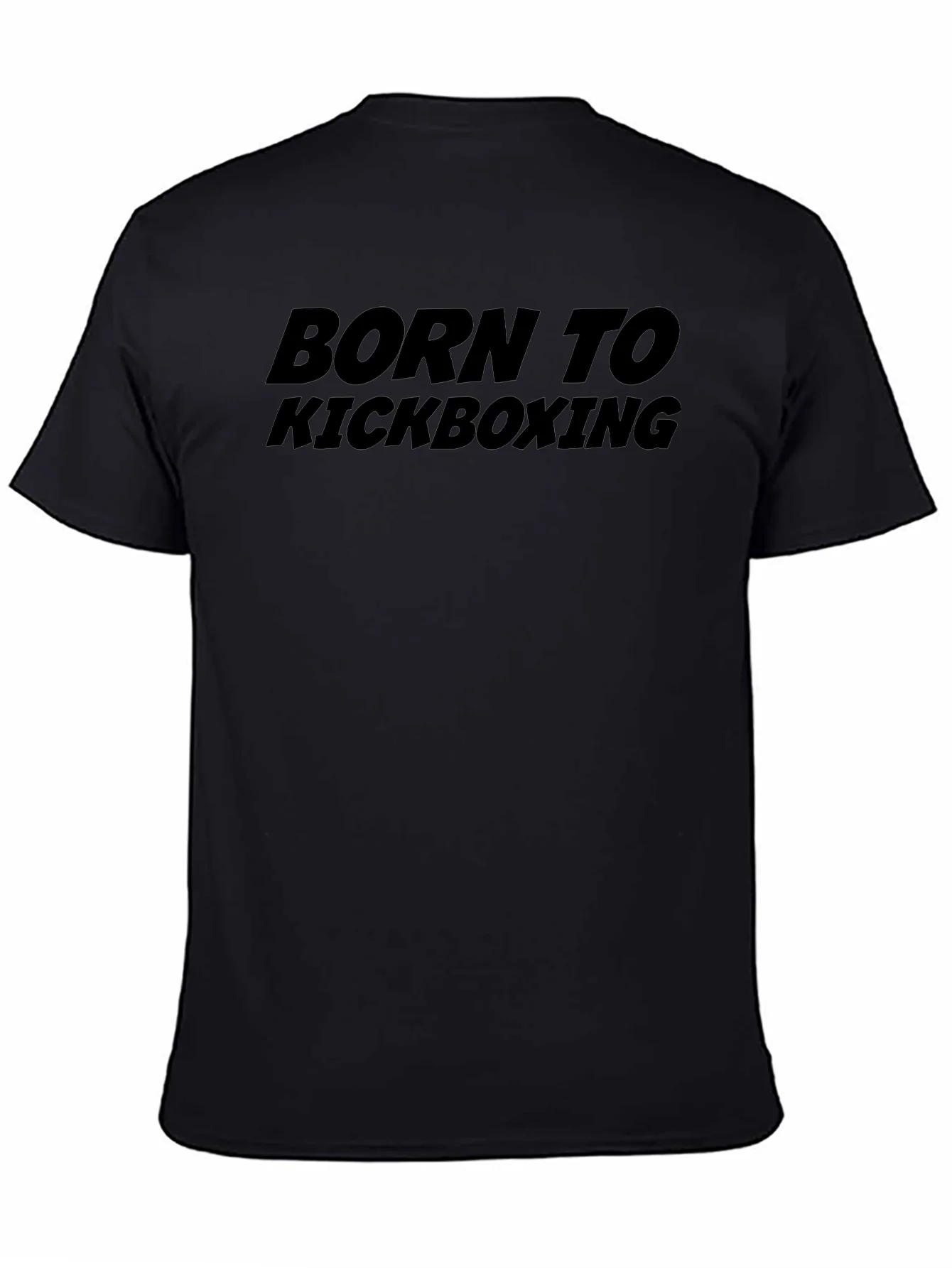 Born To Kickboxing Black Graphic Tee