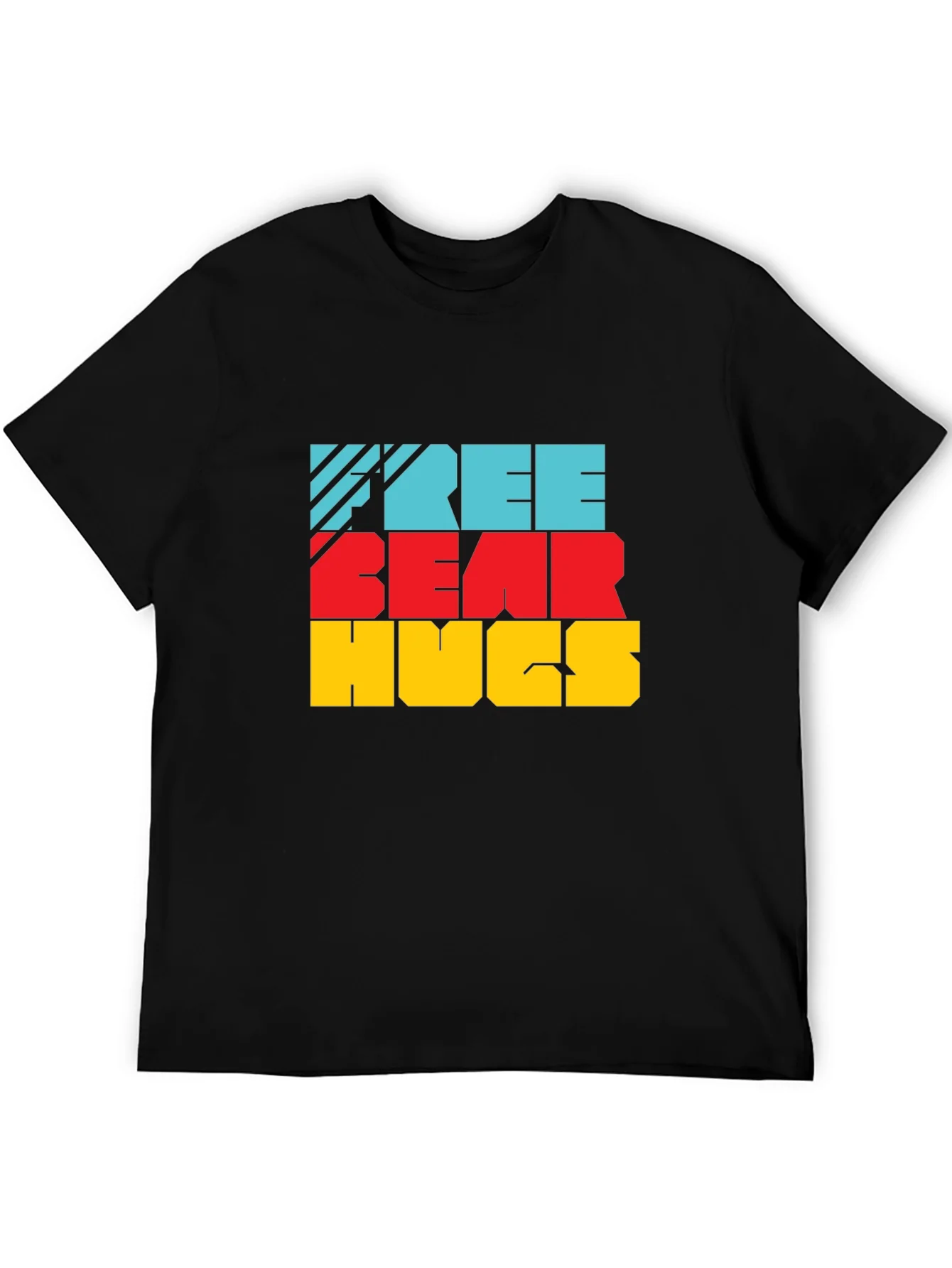 Free Bear Hugs Colorful Graphic Tee Shirt