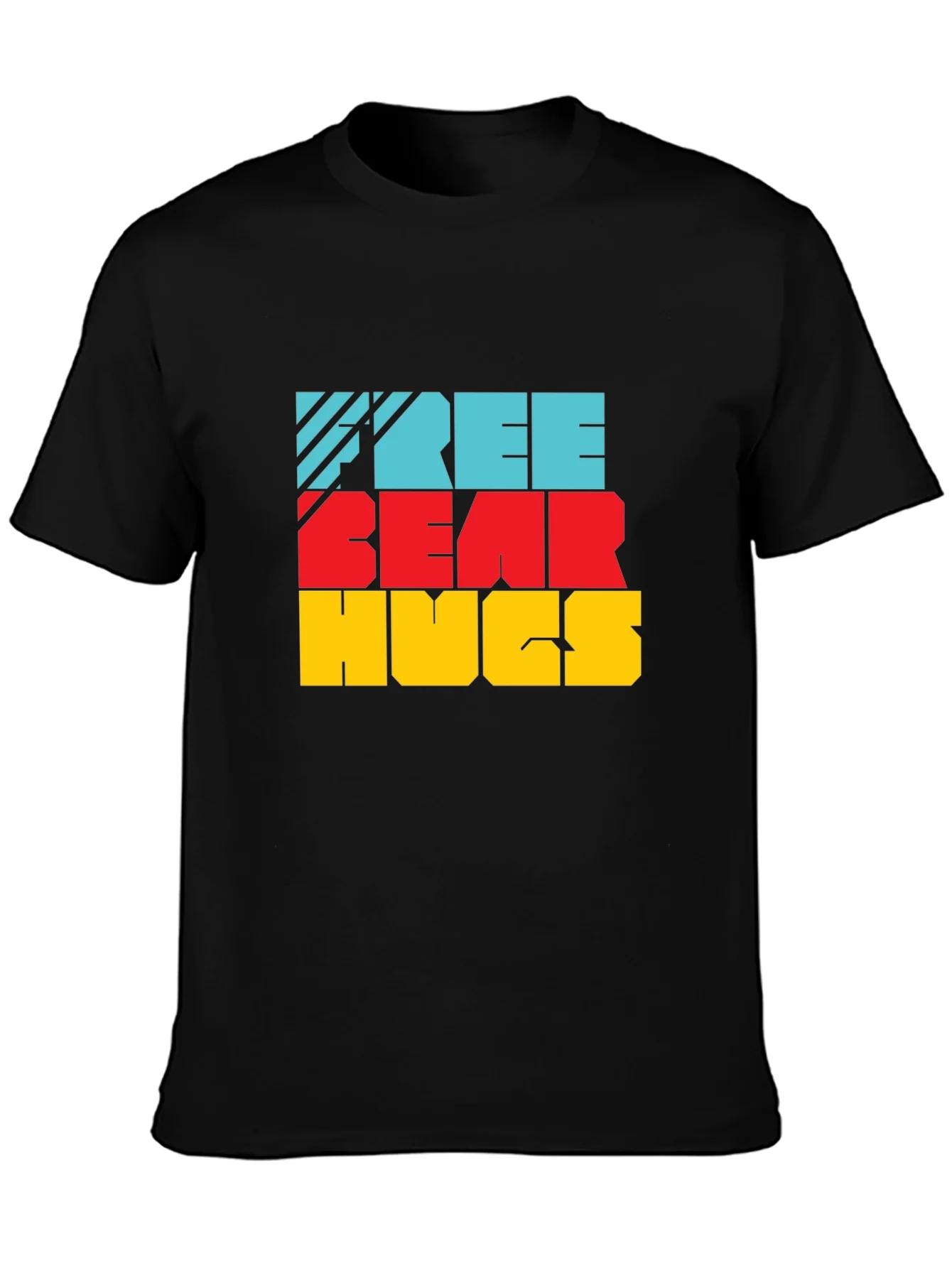 Free Bear Hugs Colorful Graphic Tee Shirt