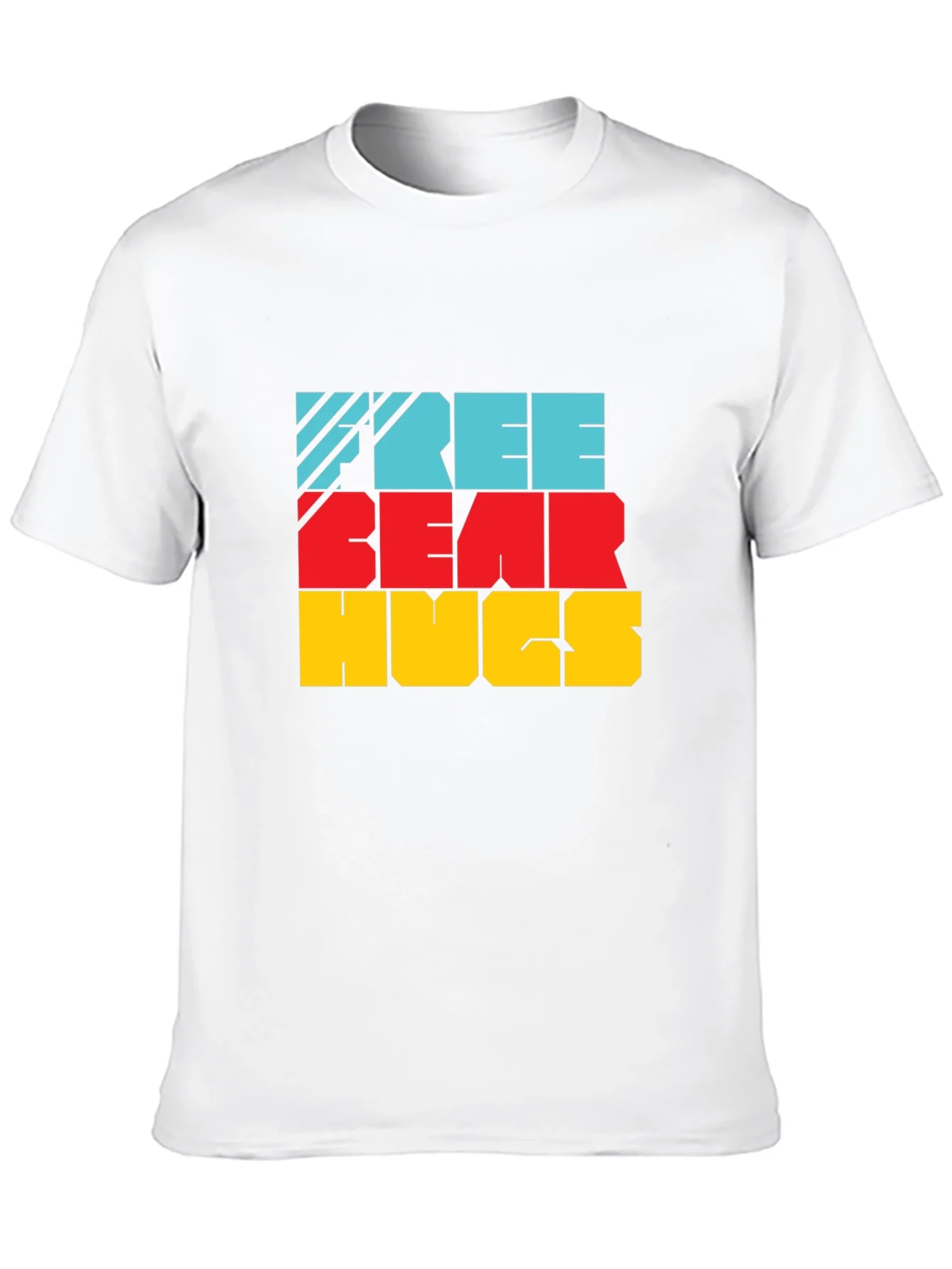 Free Bear Hugs Colorful Graphic Tee Shirt