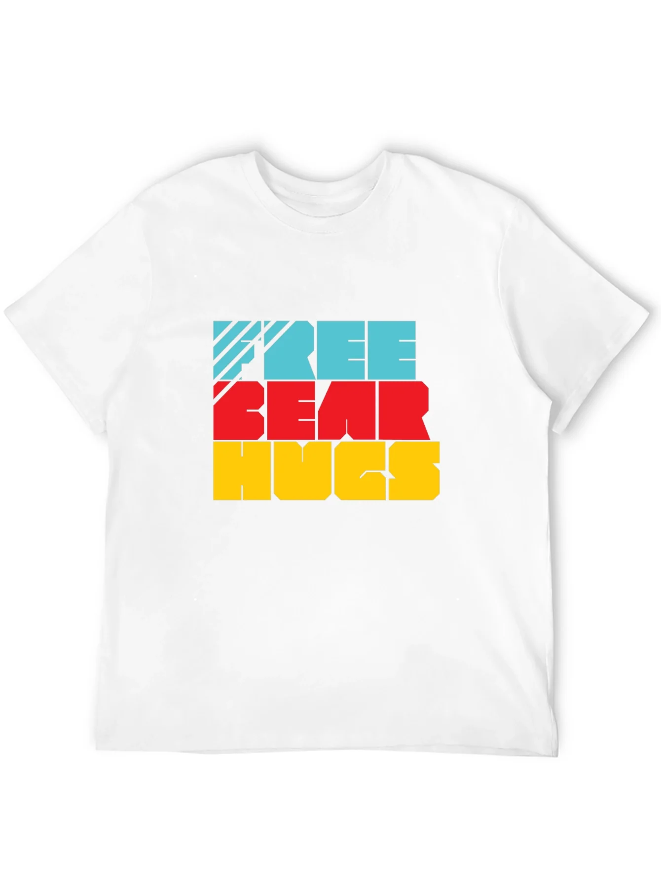 Free Bear Hugs Colorful Graphic Tee Shirt