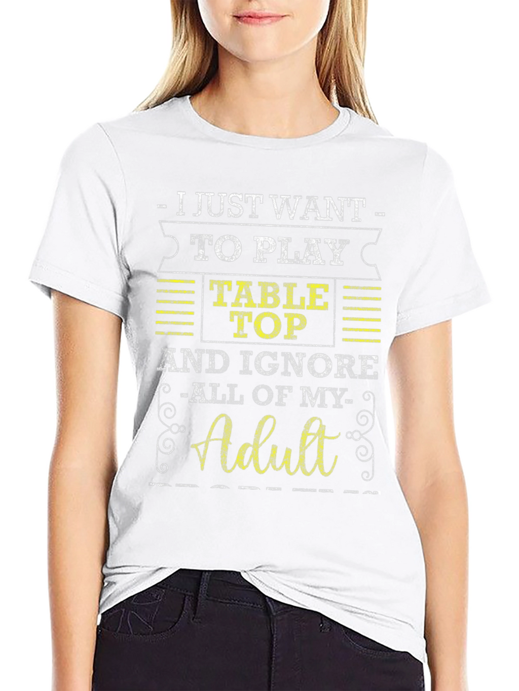 Table Top Gaming Adulting Black T-Shirt