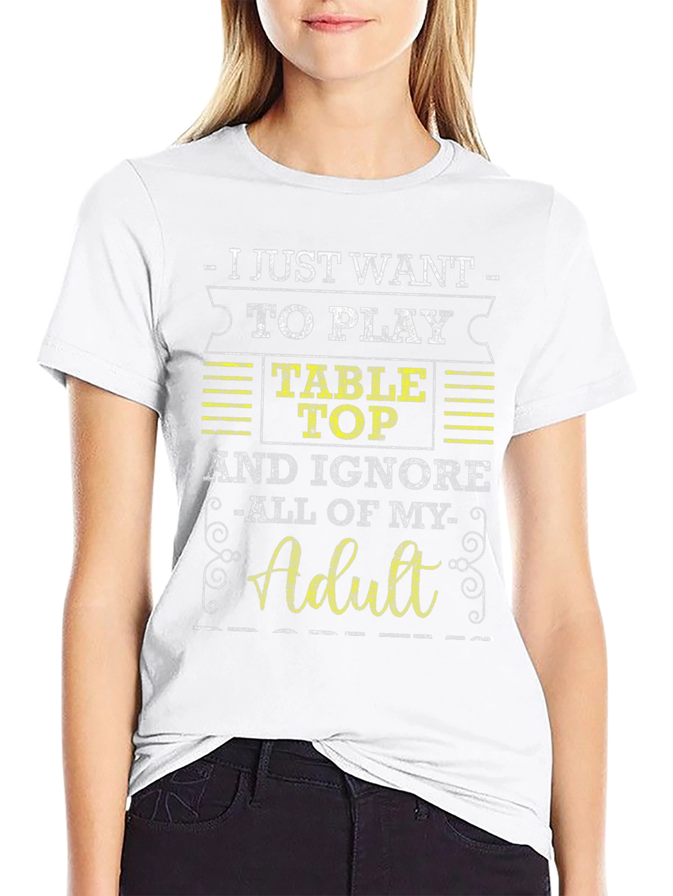 Table Top Gaming Adulting Black T-Shirt