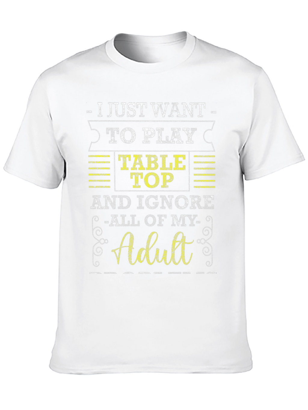 Table Top Gaming Adulting Black T-Shirt