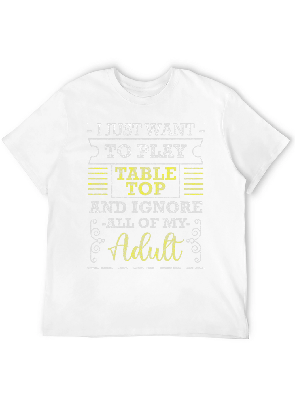Table Top Gaming Adulting Black T-Shirt