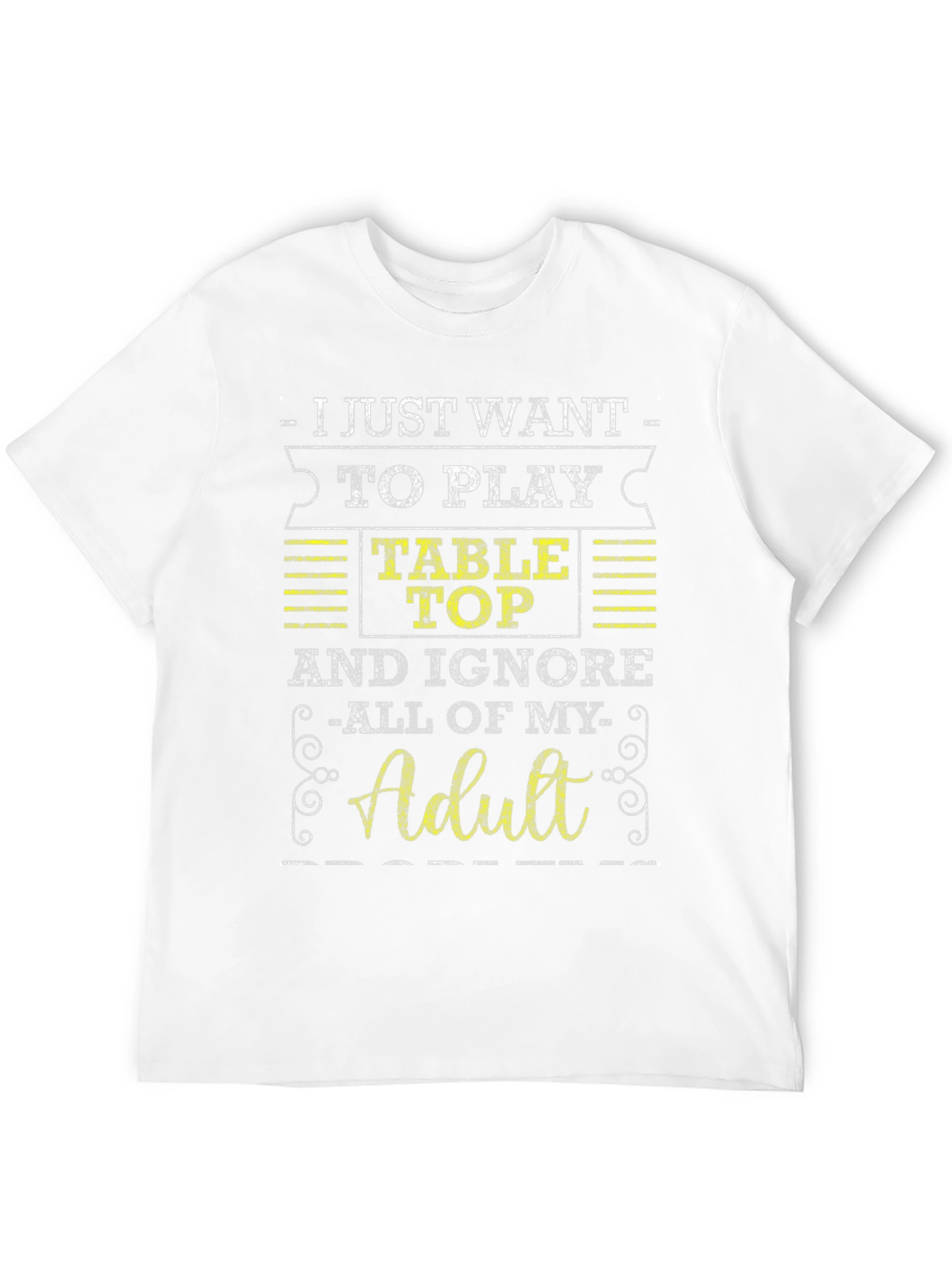 Table Top Gaming Adulting Black T-Shirt