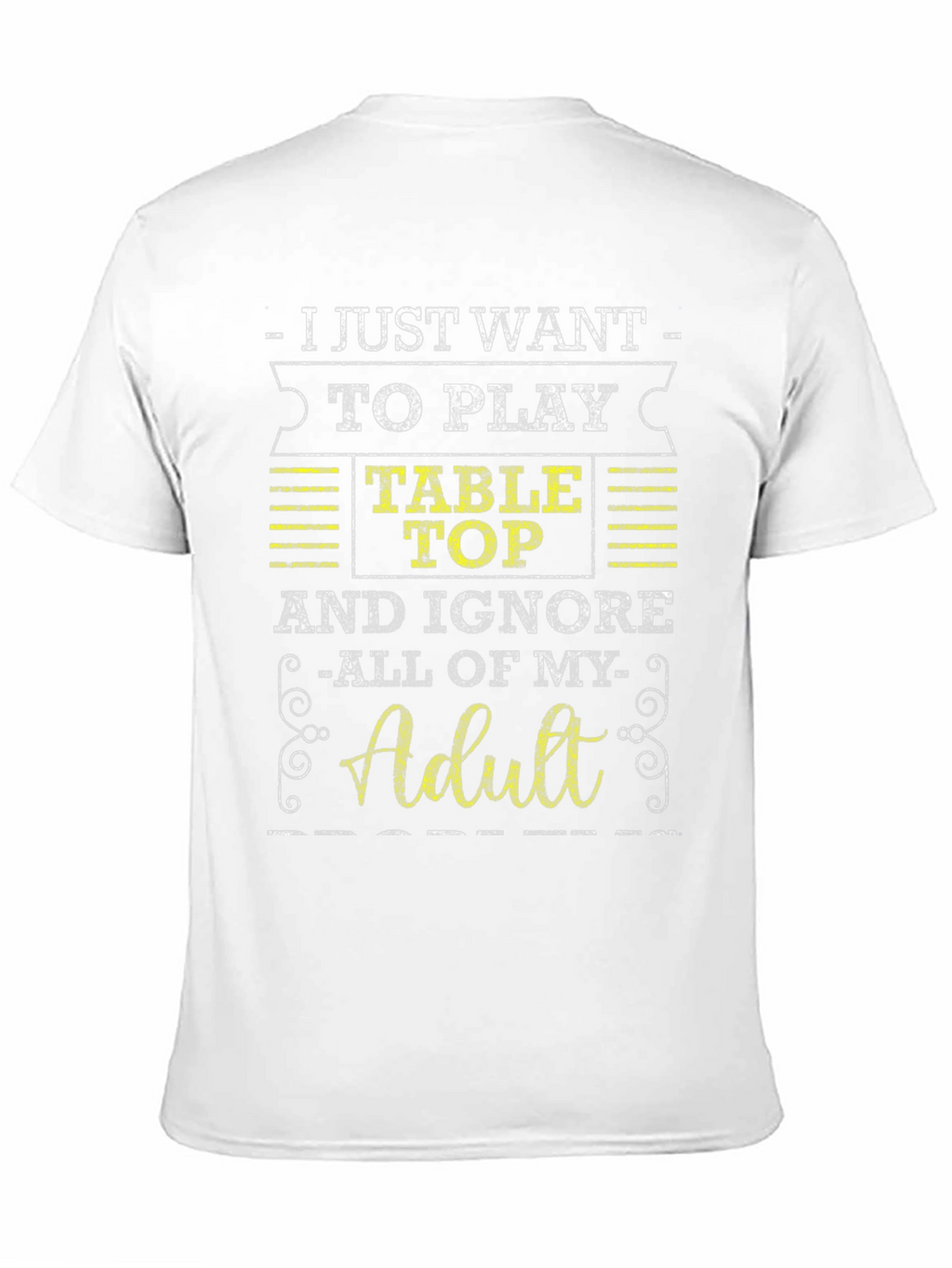 Table Top Gaming Adulting Black T-Shirt