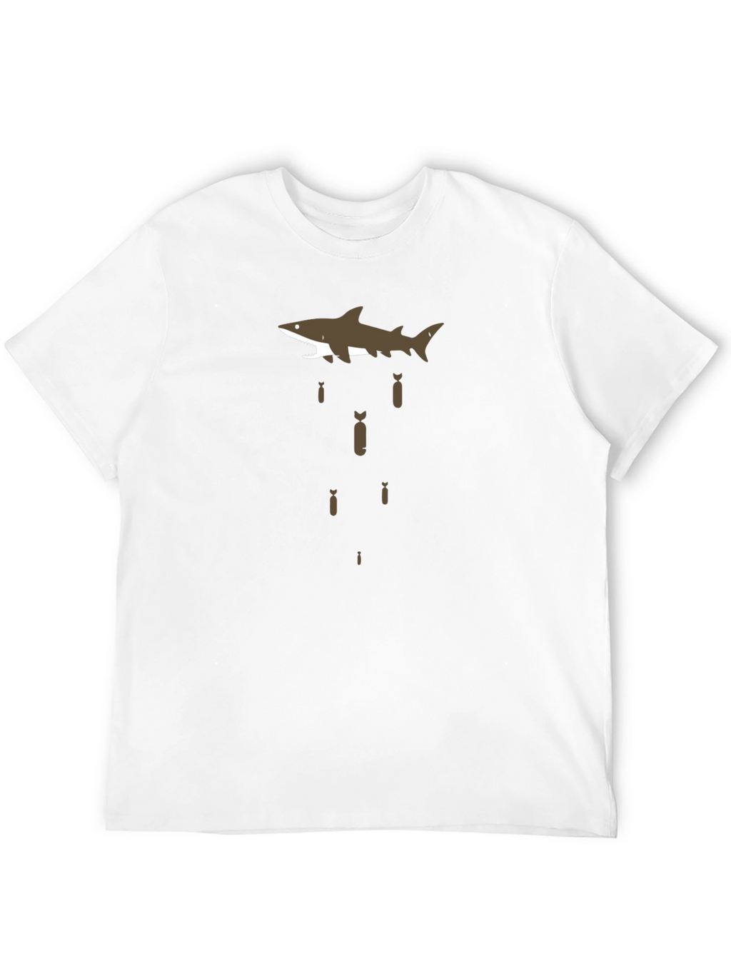 Shark Bombing Graphic Tee - Black Cotton T-Shirt