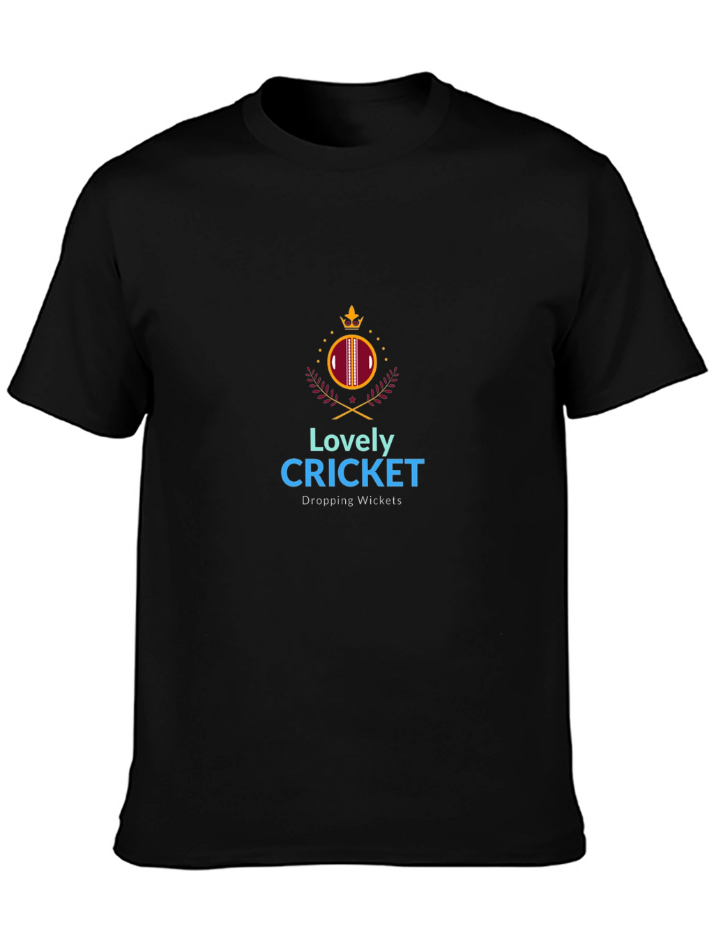 Lovely Cricket Graphic T-Shirt - Dropping Wickets
