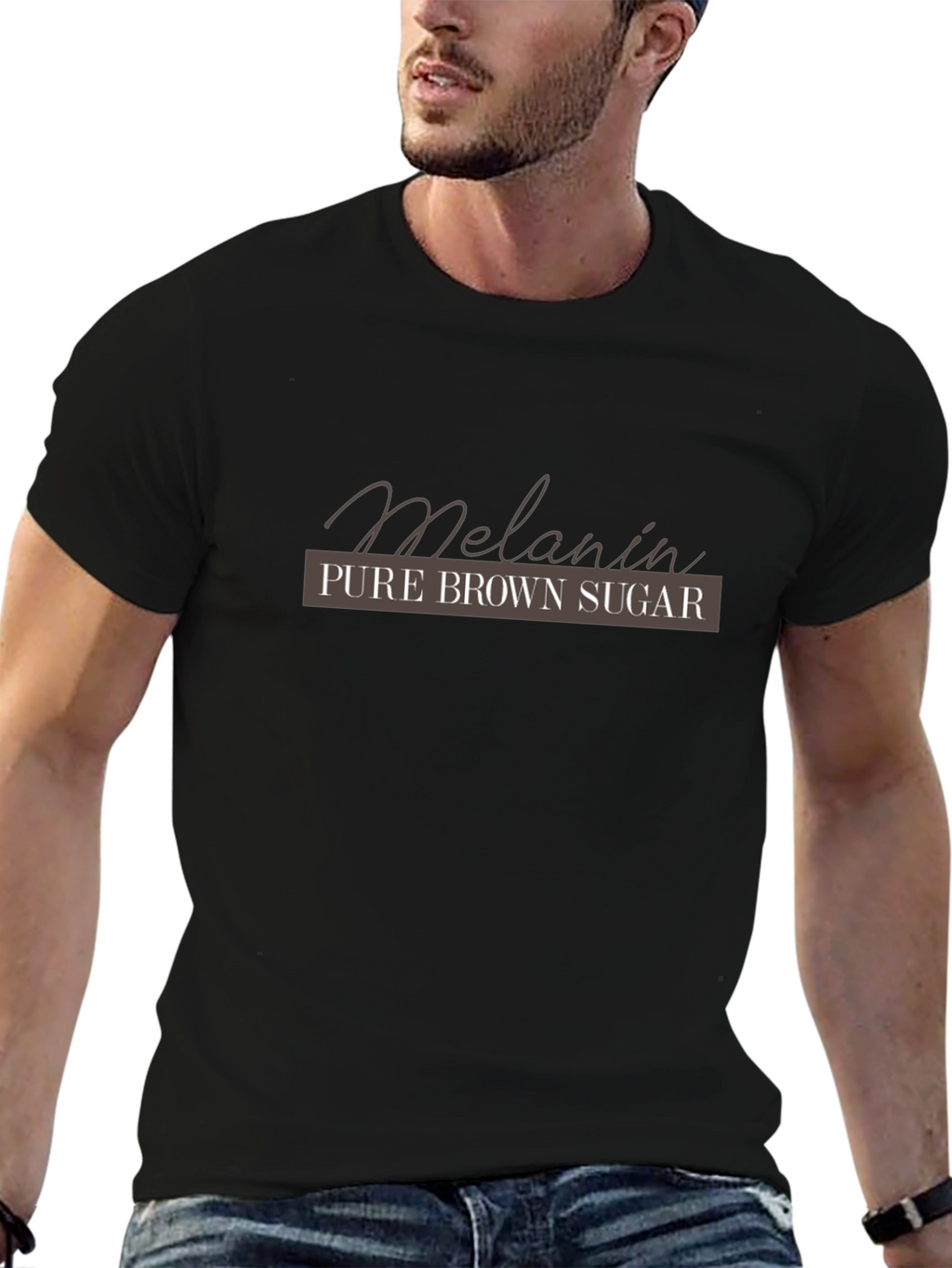 Melanin Pure Brown Sugar Black T-Shirt