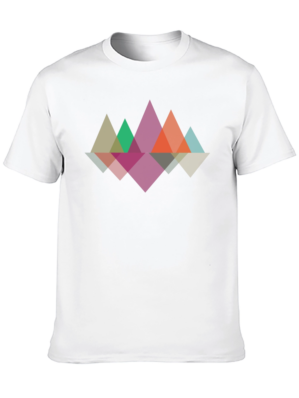 Geometric Mountain T-Shirt - Black
