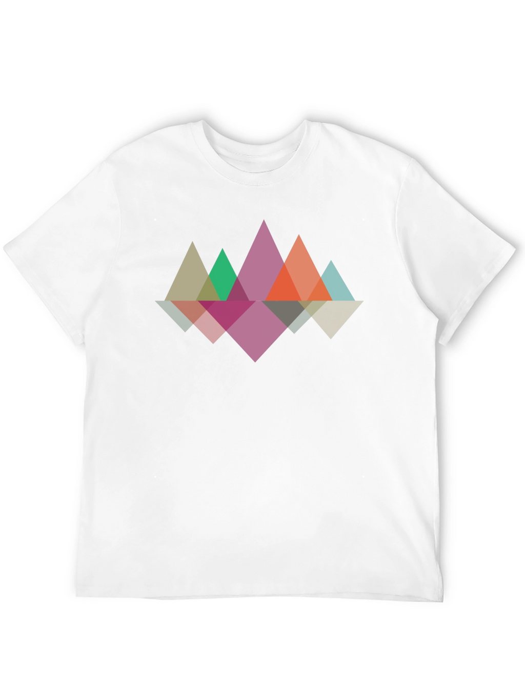 Geometric Mountain T-Shirt - Black