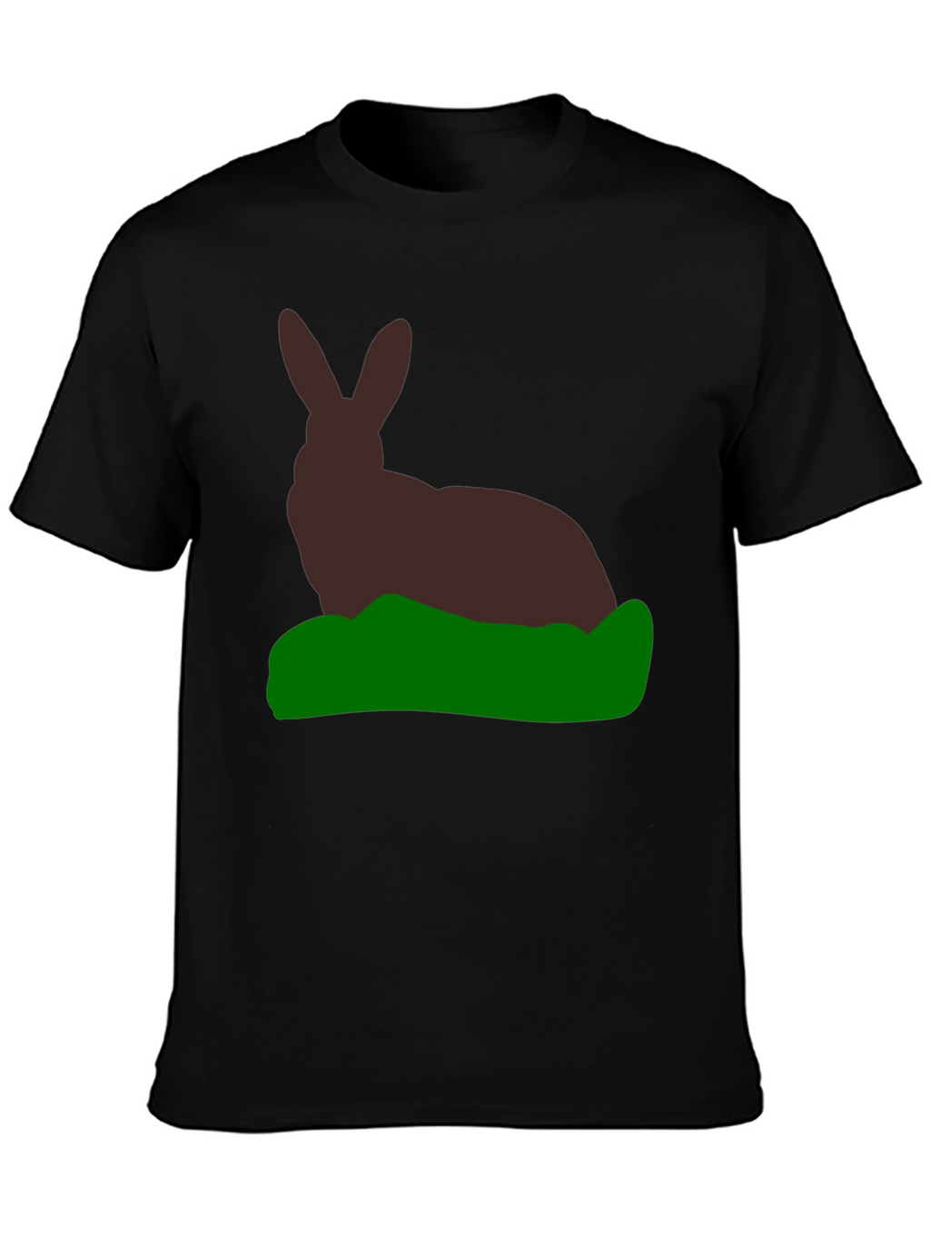 Rabbit Silhouette Graphic Tee - Black