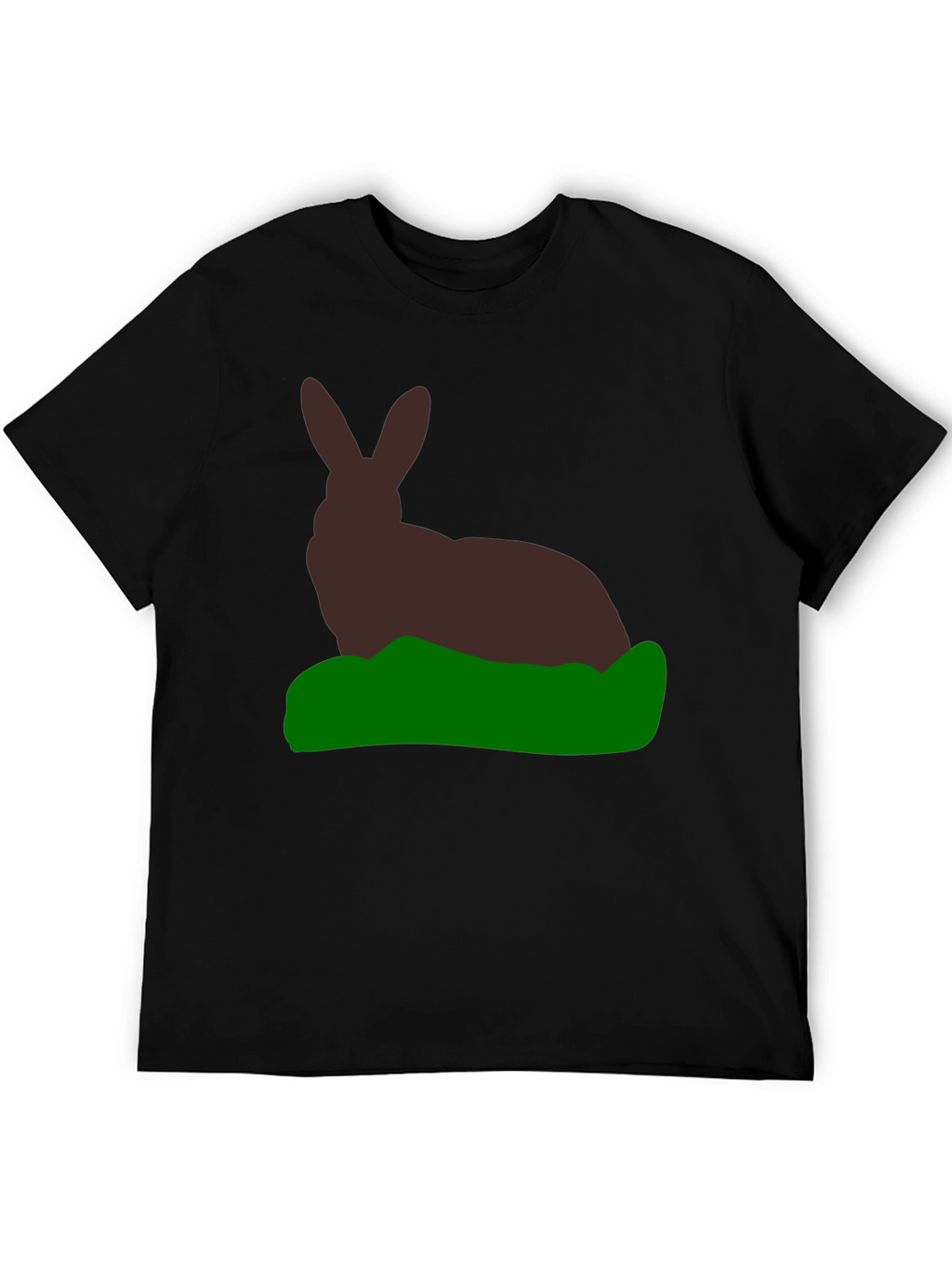 Rabbit Silhouette Graphic Tee - Black
