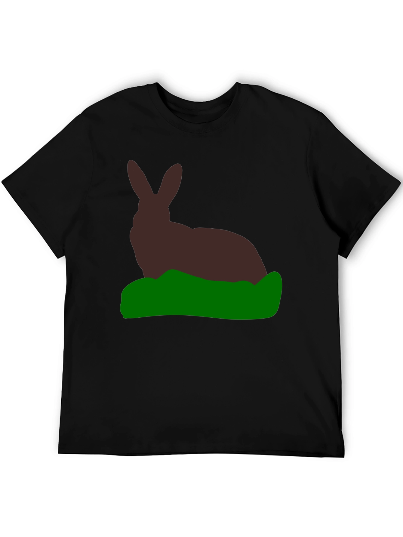 Rabbit Silhouette Graphic Tee - Black