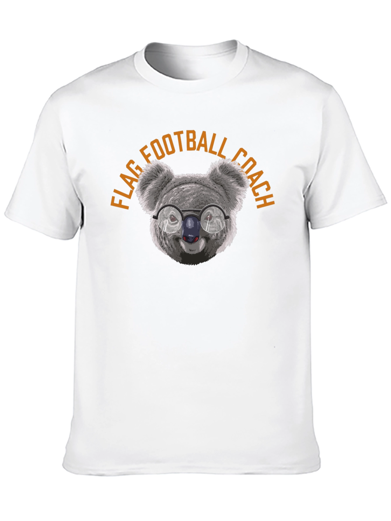 Flag Football Coach Koala Bear Graphic T-Shirt