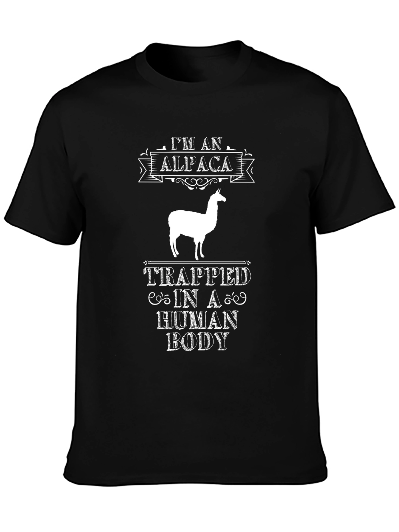 Alpaca in a Human Body Graphic Tee - Funny Animal Lover Shirt