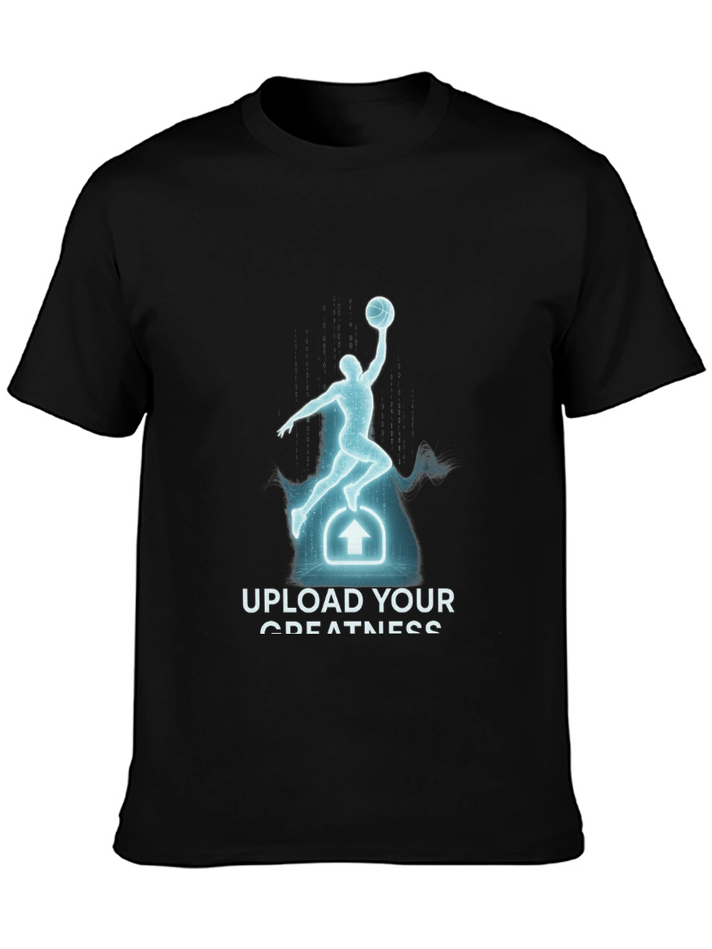 Upload Your Greatness Black Graphic Tee