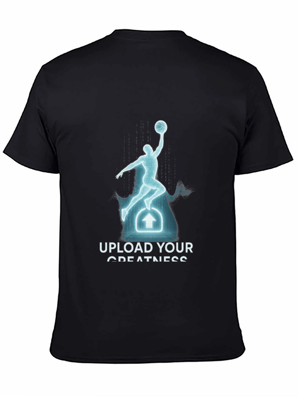 Upload Your Greatness Black Graphic Tee