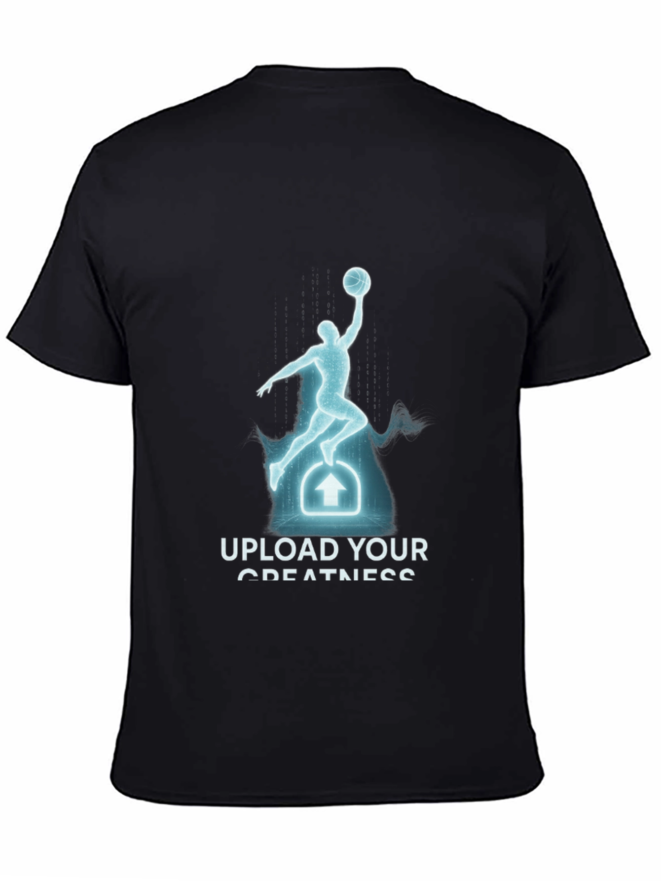 Upload Your Greatness Black Graphic Tee