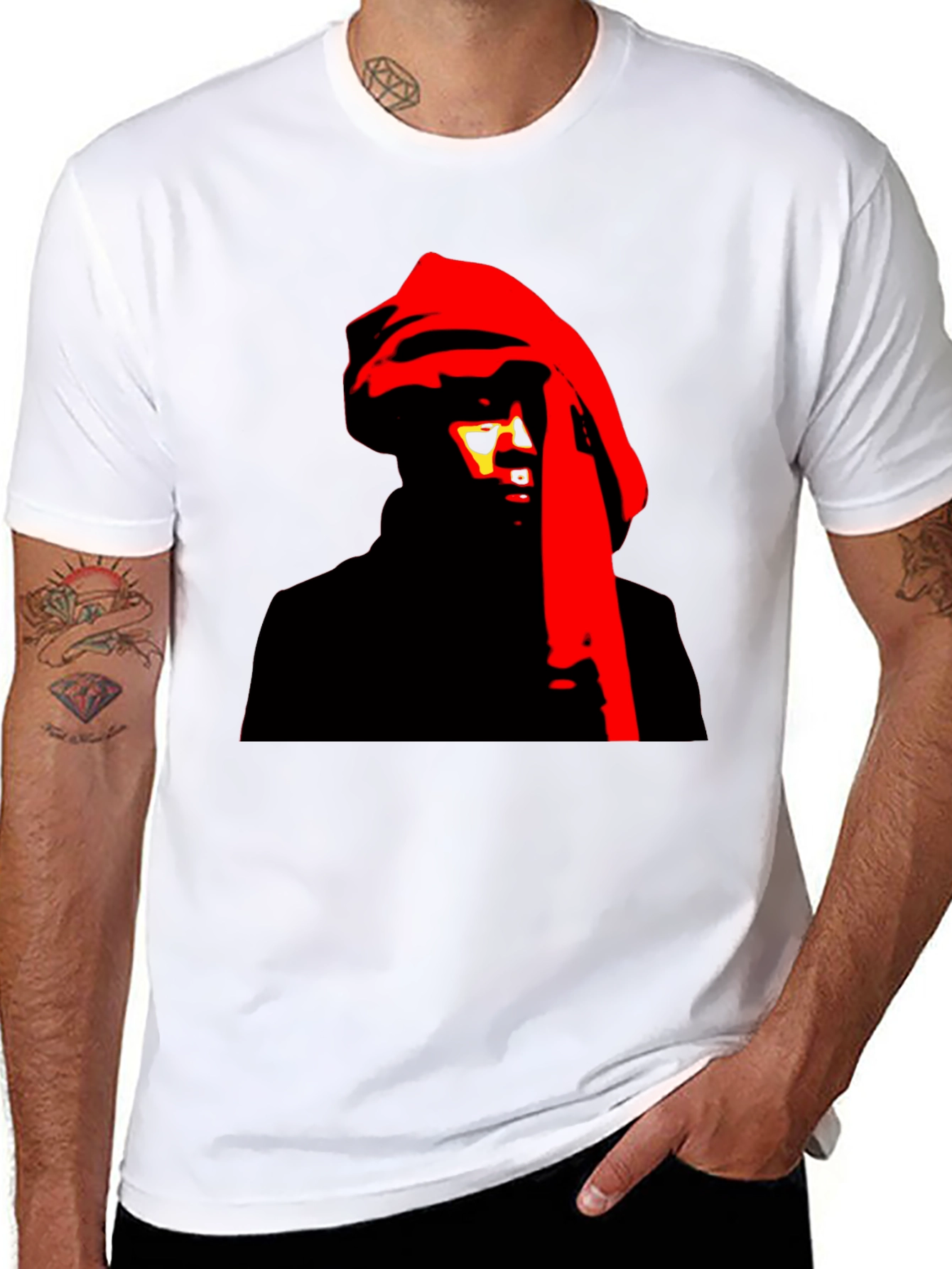 Mystic Graphic Tee - Red and Black Design