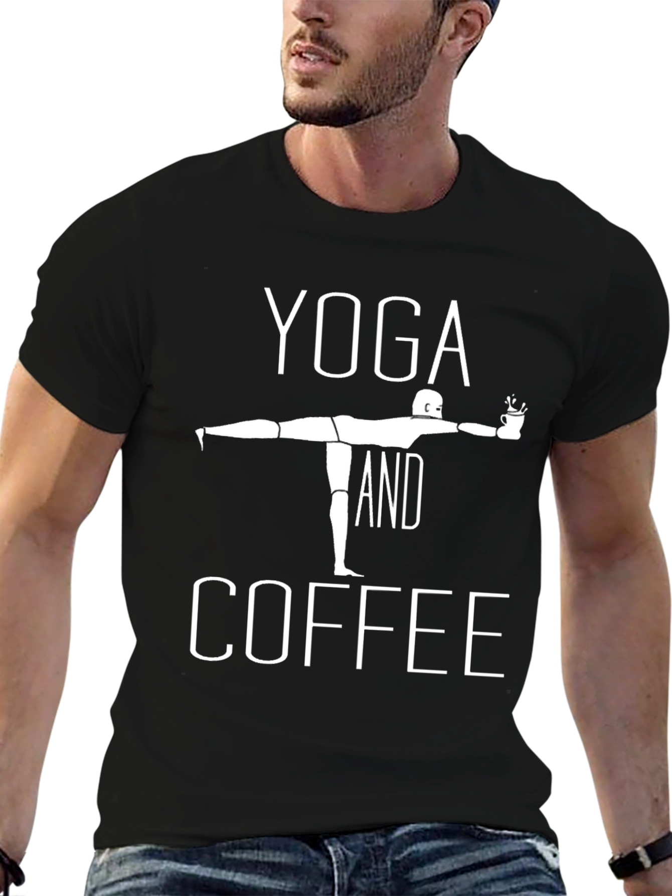 Yoga and Coffee Graphic T-Shirt