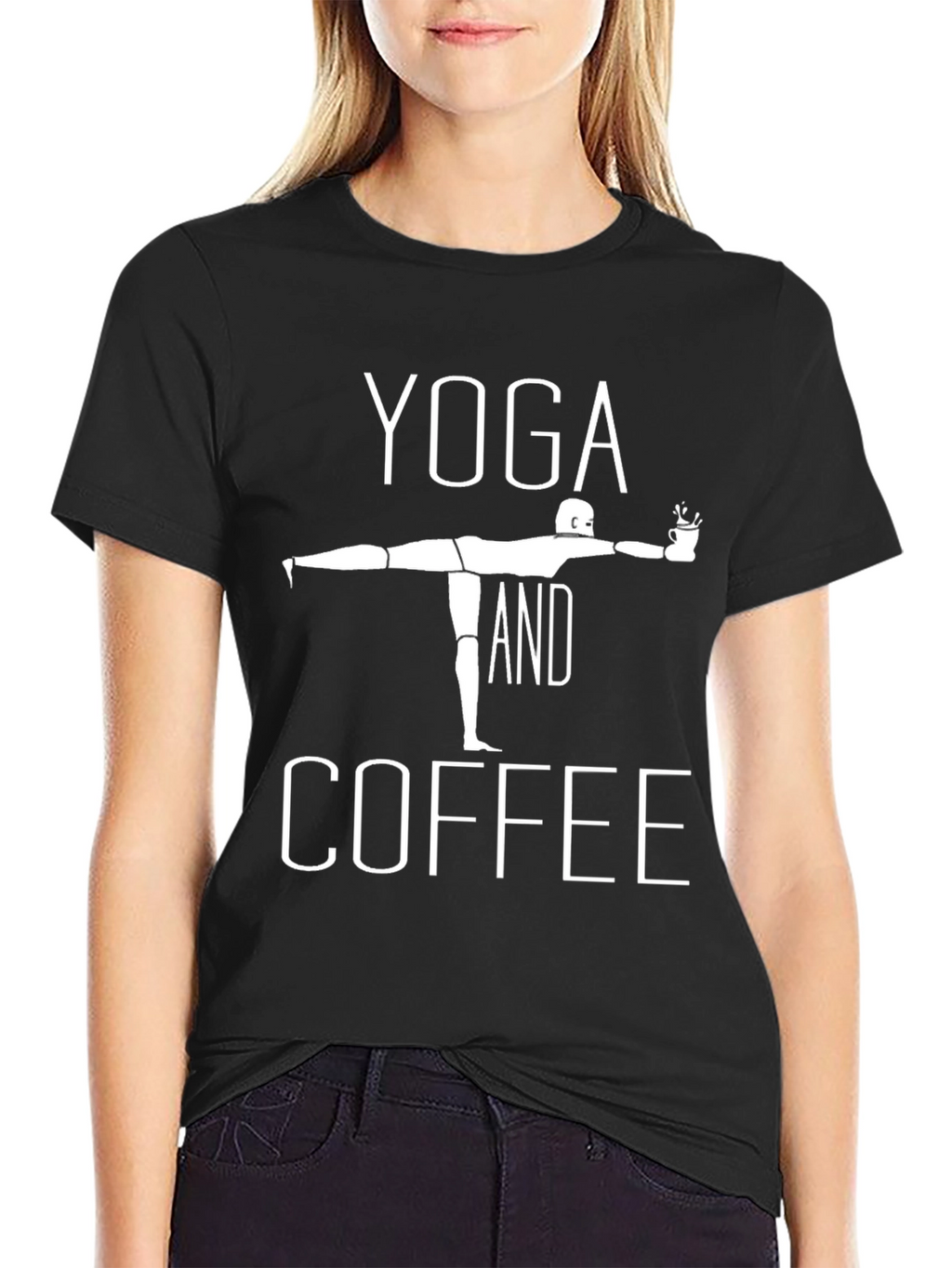 Yoga and Coffee Graphic T-Shirt