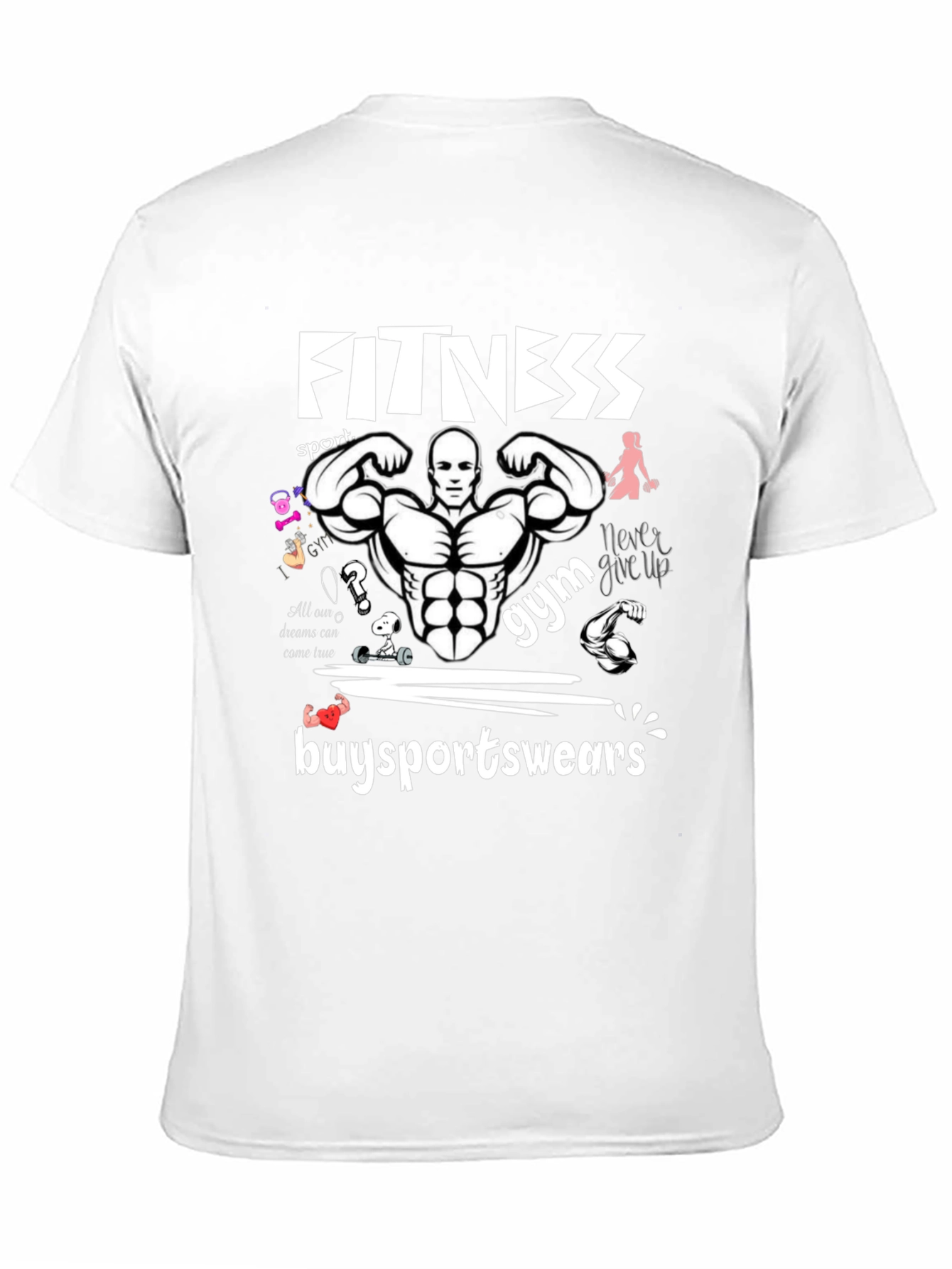 Fitness Gym Graphic Print T-Shirt