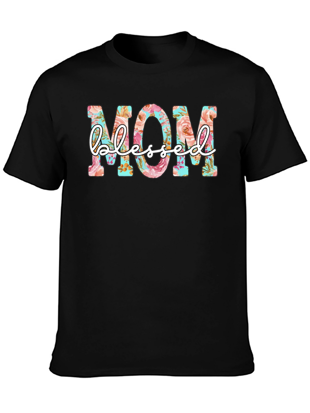 Floral Mom Blessed Graphic T-Shirt