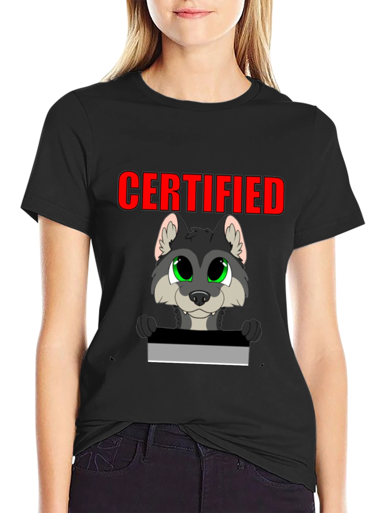 Certified Wolf Graphic T-Shirt - Black