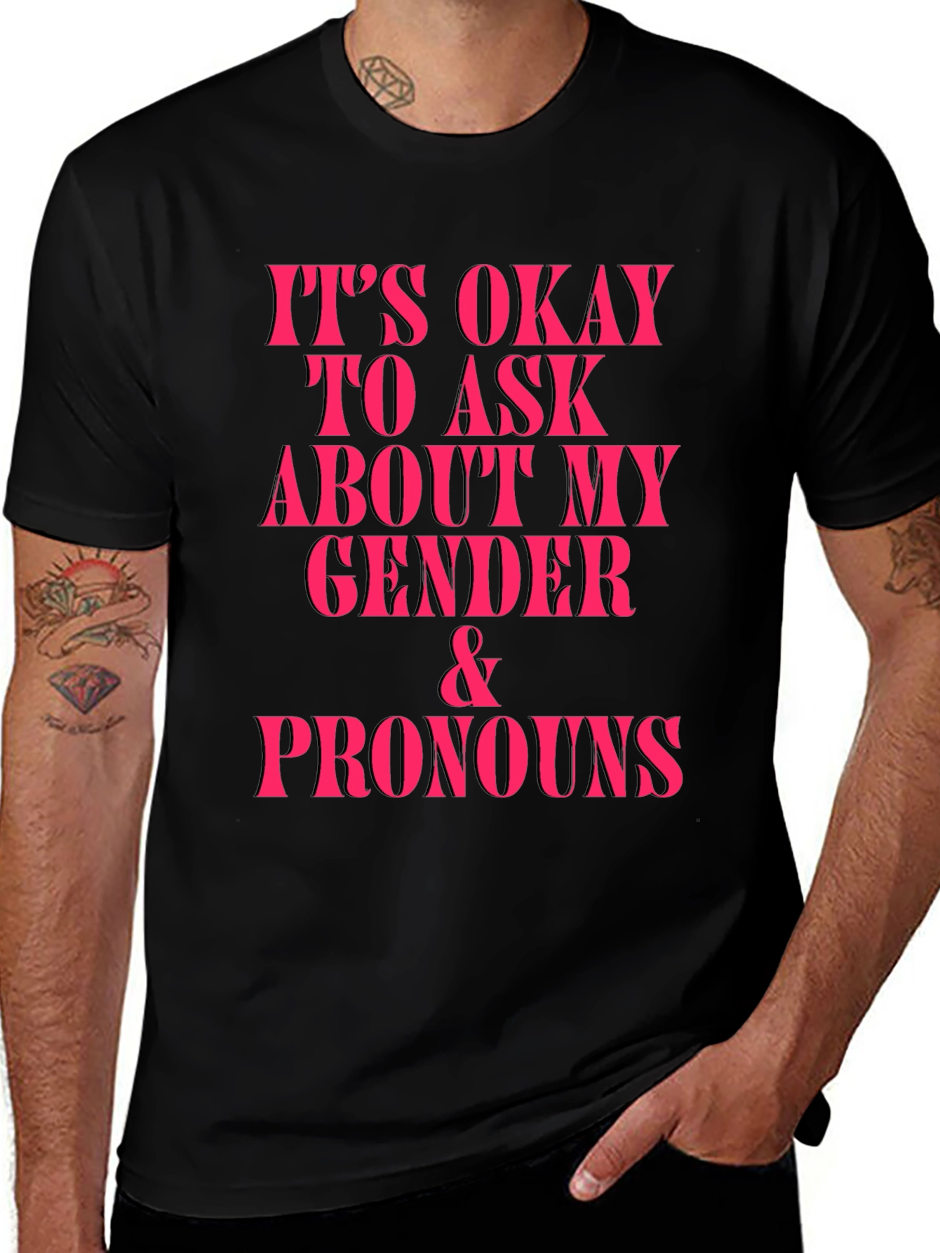 Gender & Pronouns Okay to Ask Graphic Tee
