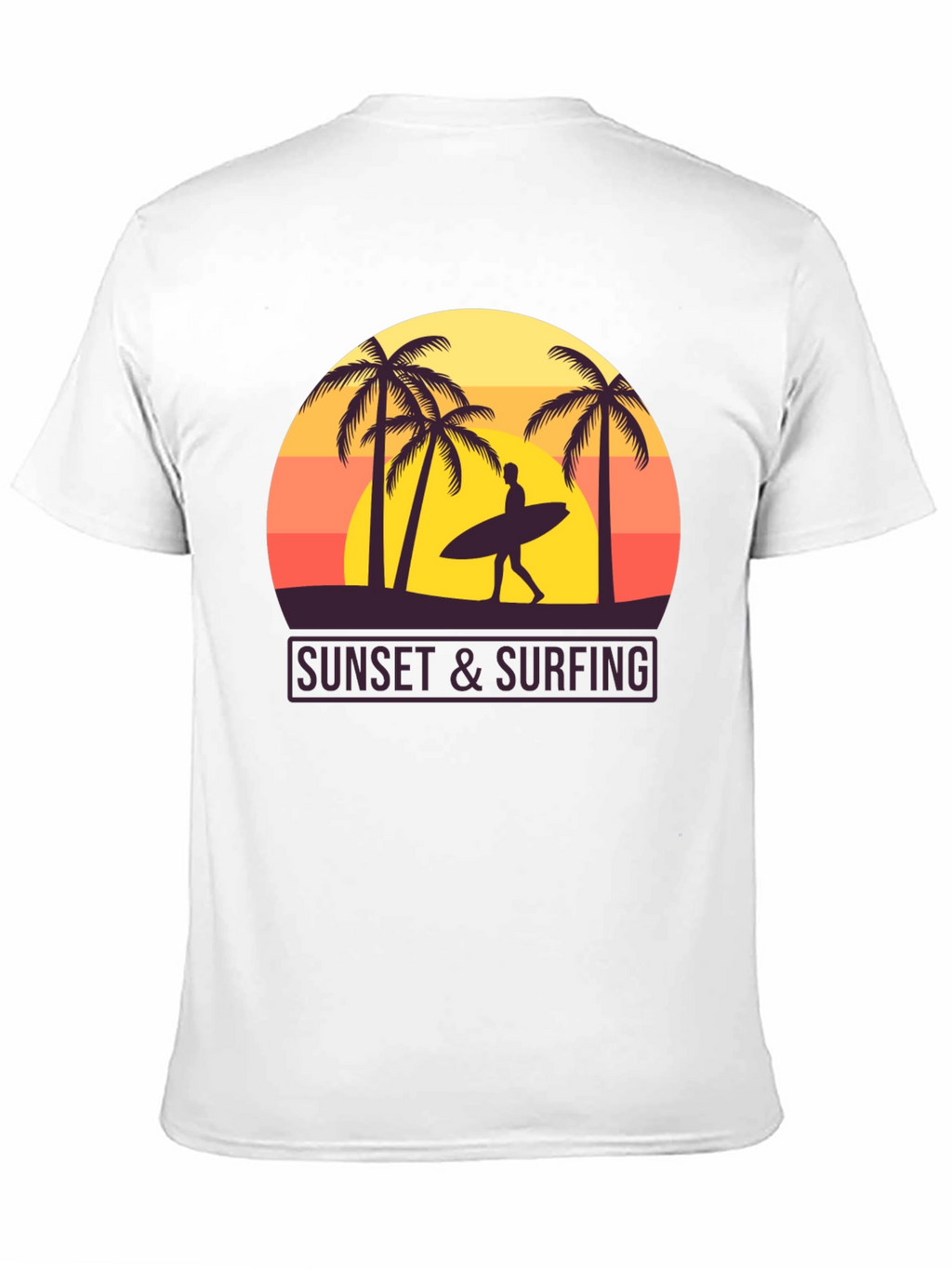 Sunset Surfing Graphic T-Shirt